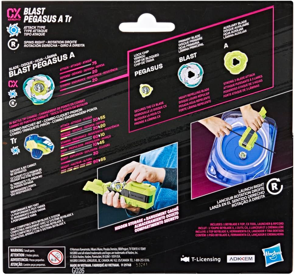 Hasbro Beyblade X CX Blast Pegasus A Tr With Launcher