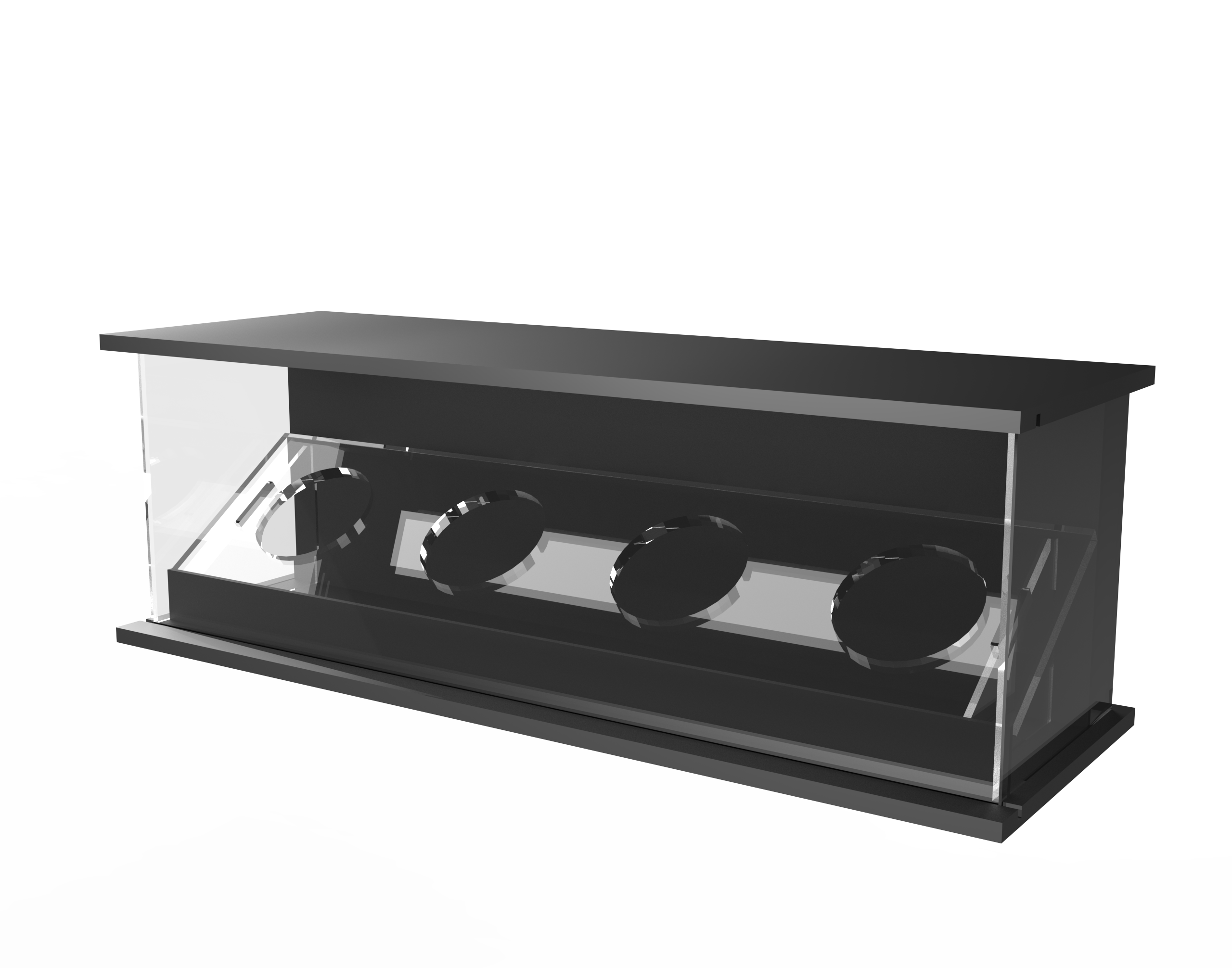 LED Light Acrylic Beyblade Display Case - 4 Bey Display