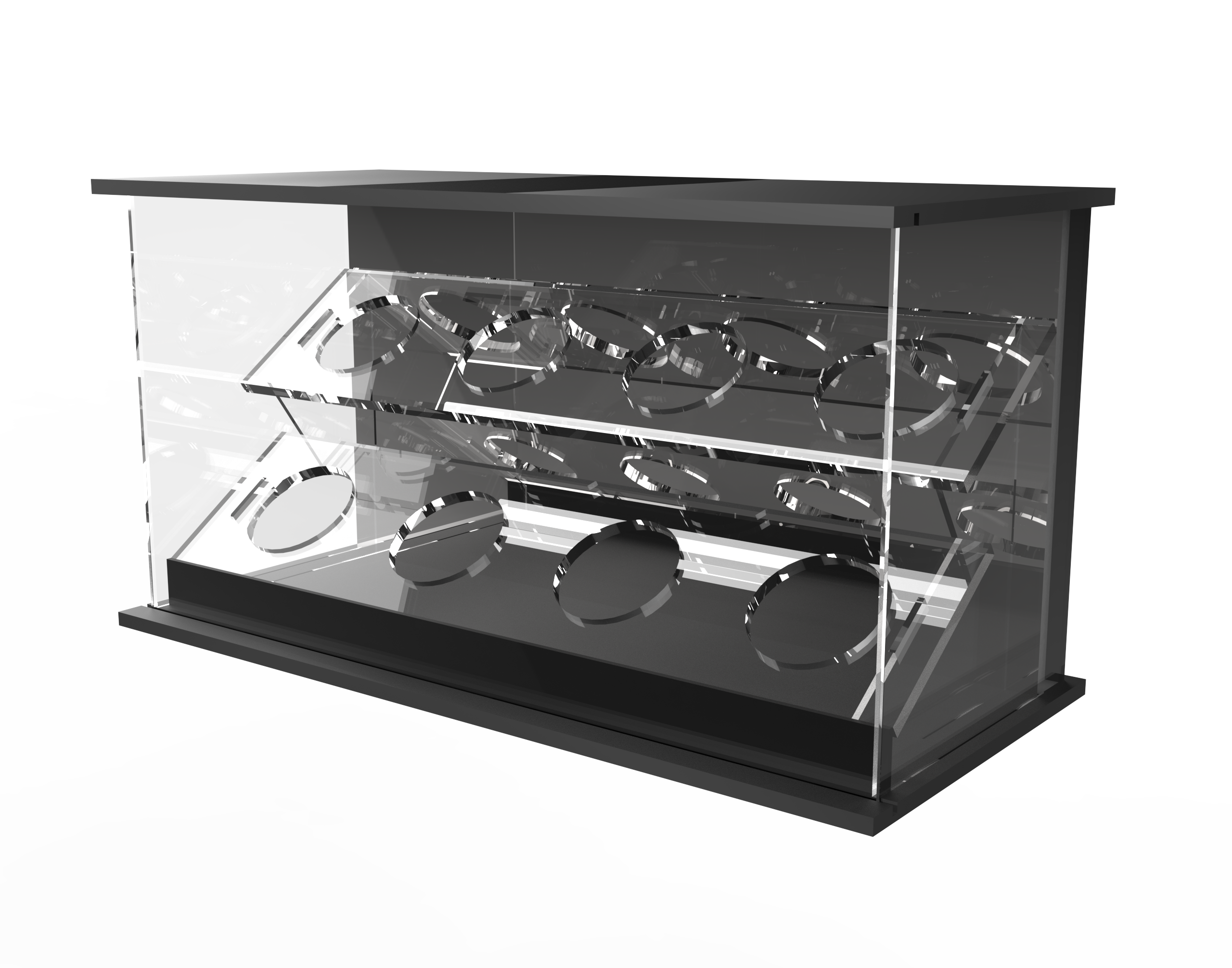 LED Light Acrylic Beyblade Display Case - 8 Bey Display