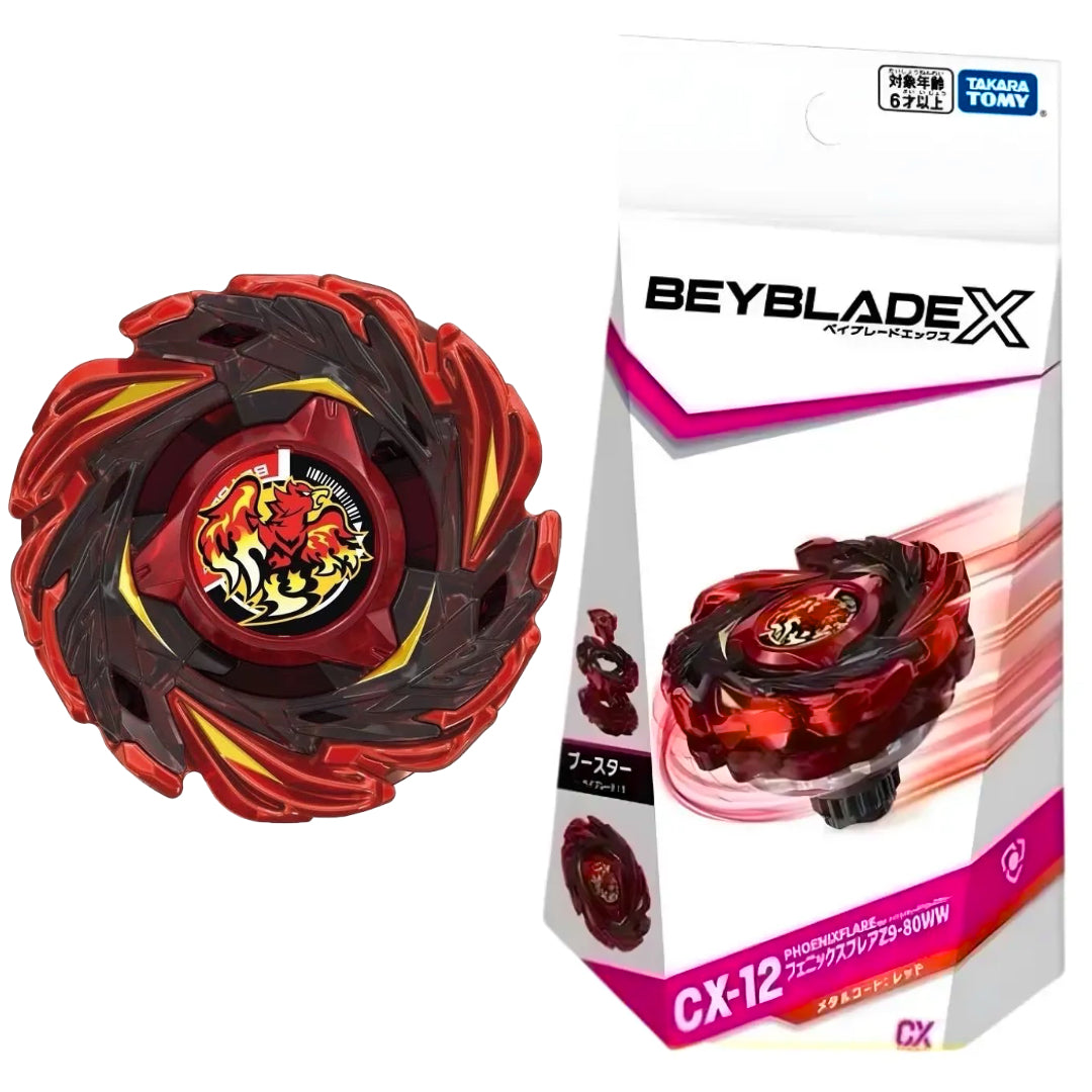 【6個】 CX-12 フェニックスフレアZ9-80WW メタルコート:レッド Takara Tomy Beyblade X PhoenixFlare Z9-80WW CX-12 | Defense Type