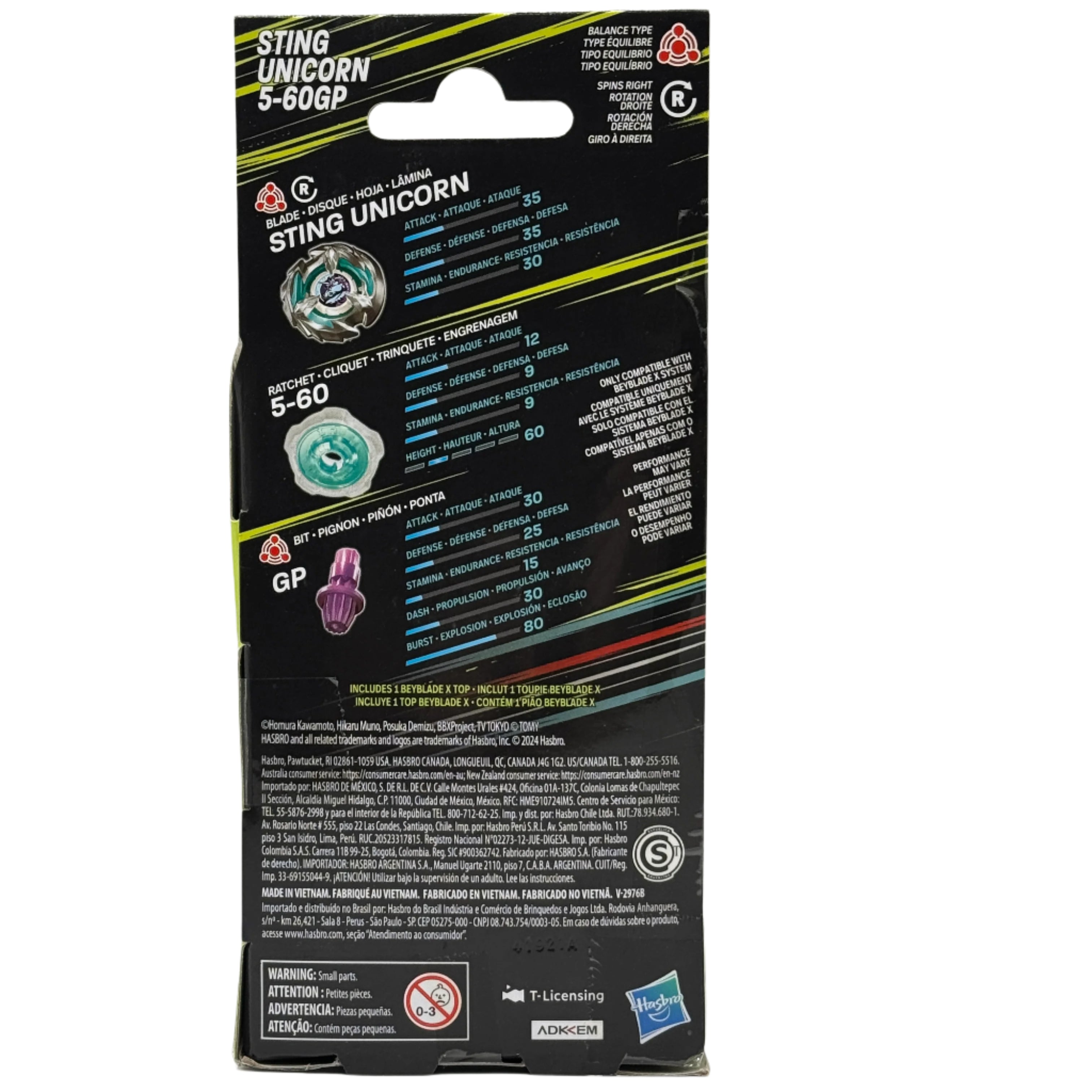 Hasbro Beyblade X Sting Unicorn 5-60GP