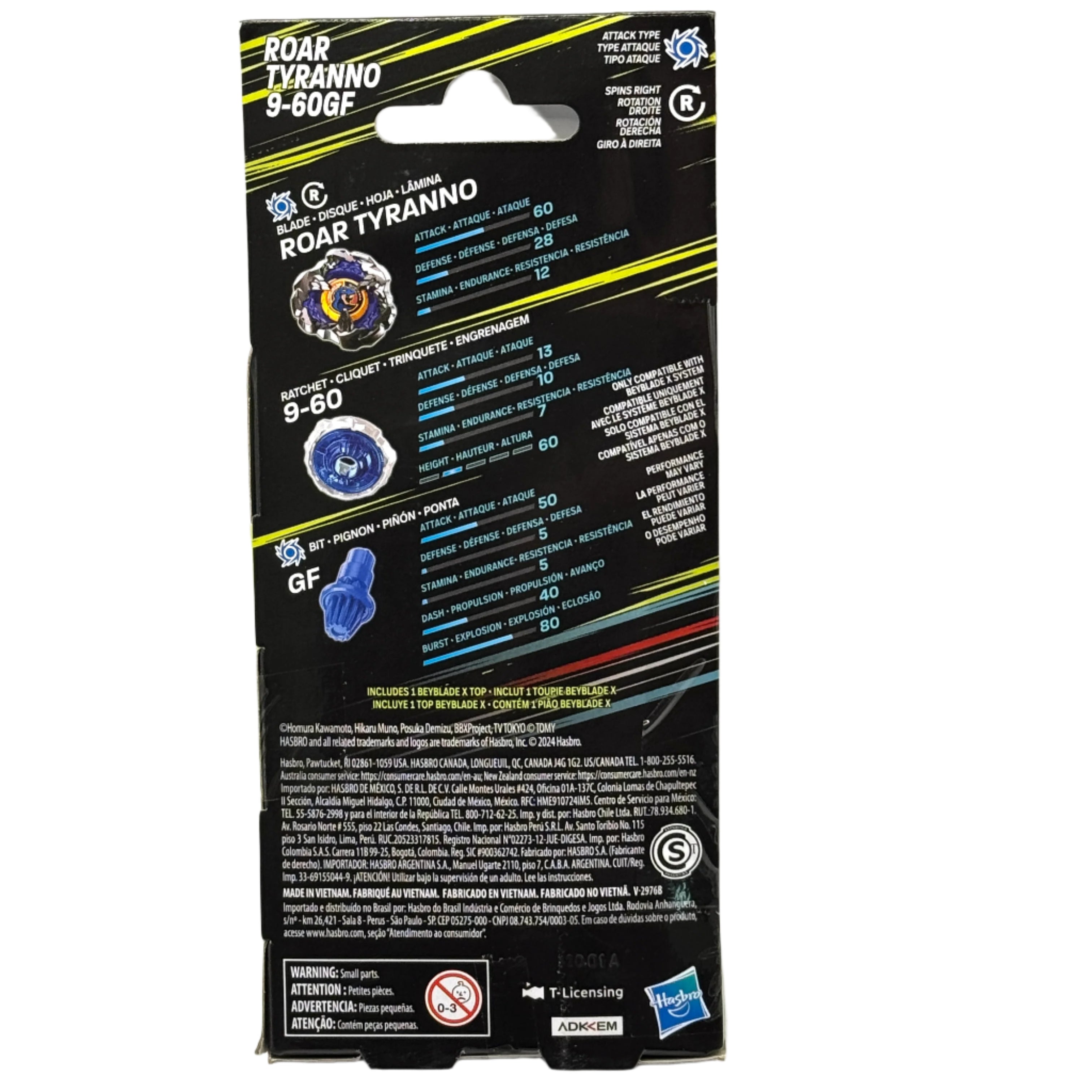 Hasbro Beyblade X Roar Tyranno 9-60GF