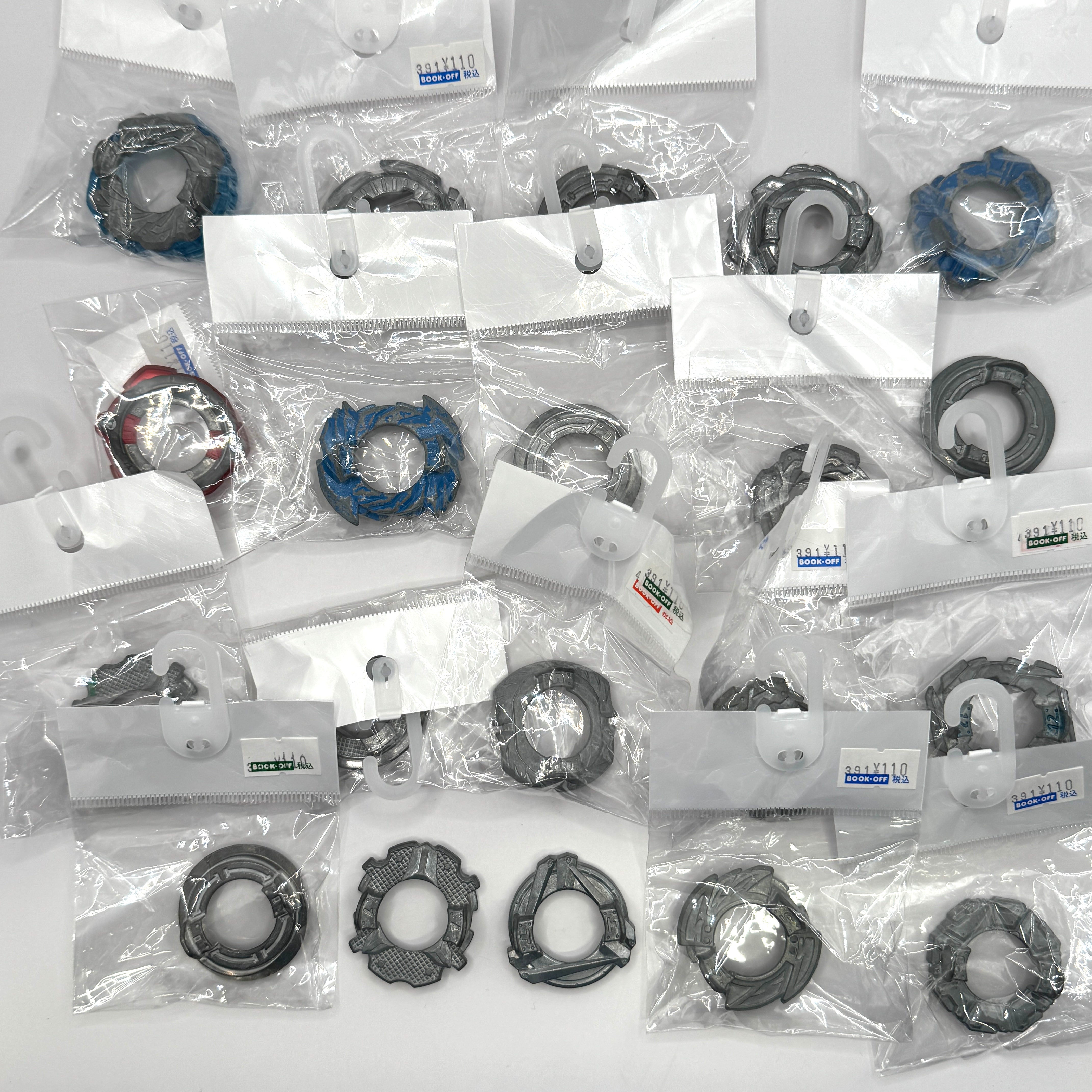 Pre-Owned Set of 20 Takara Tomy Burst Beyblades with Custom Attachments (Set #7)