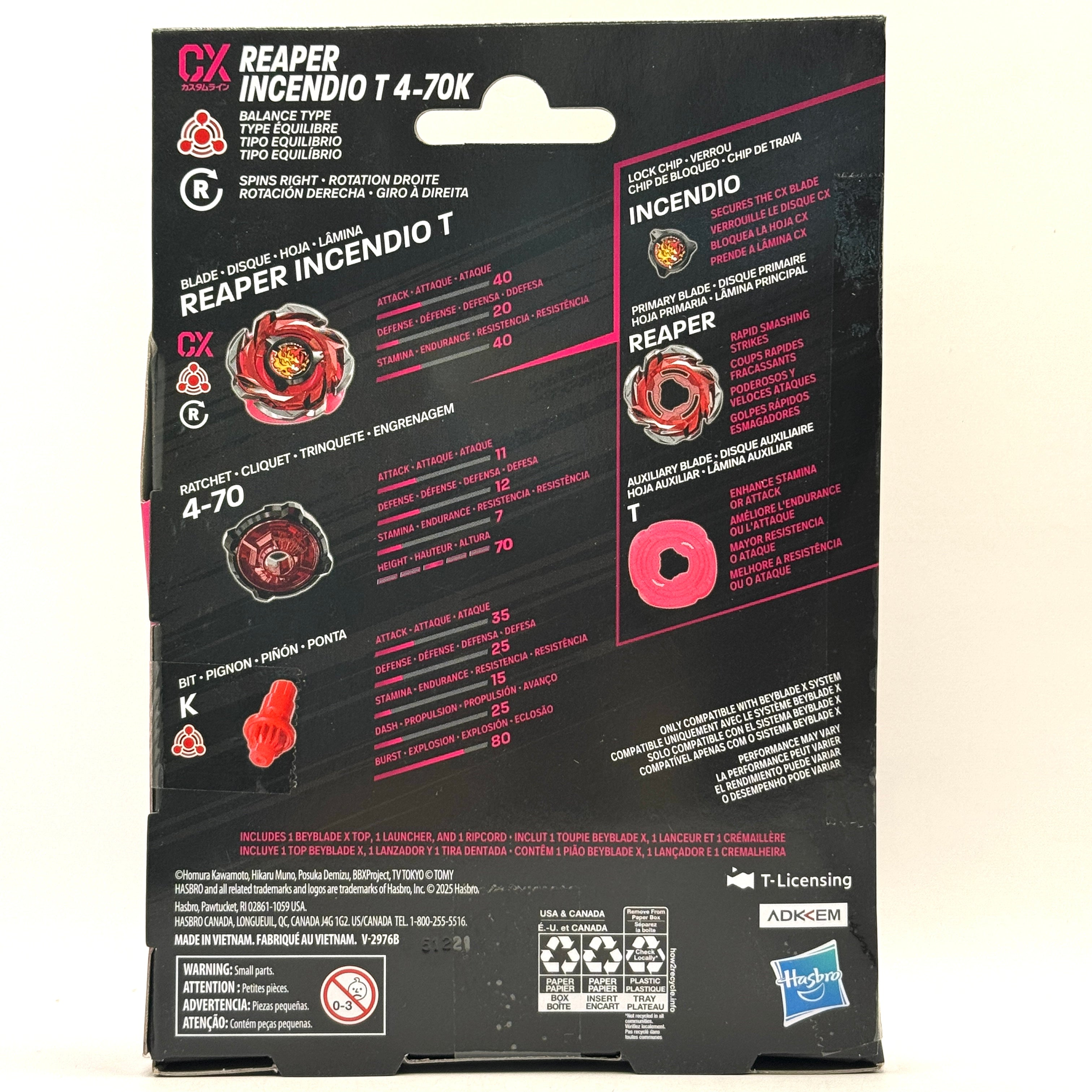 Hasbro BEYBLADE X – Reaper Incendio T 4-70K