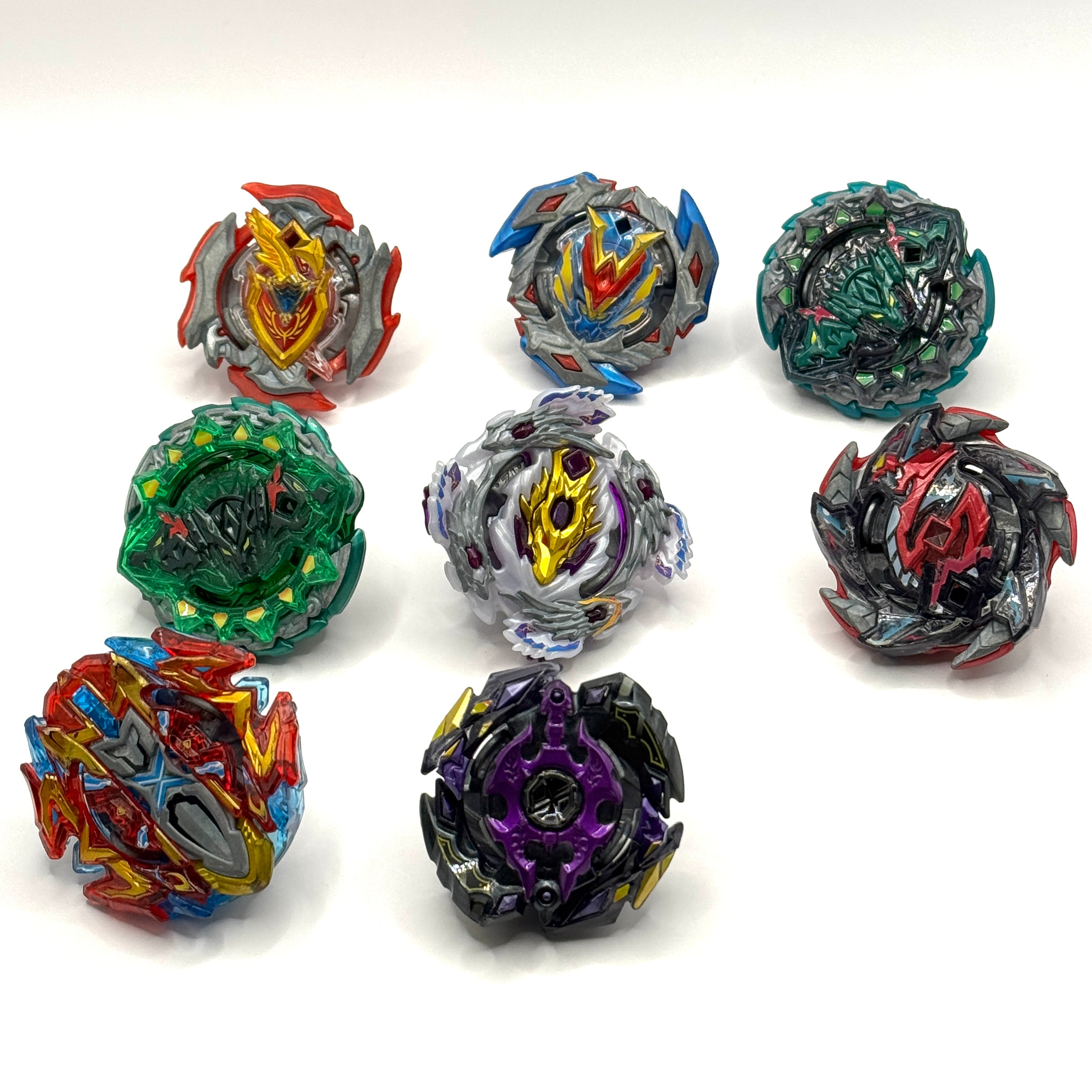 9 Random Pre-Owned Takara Tomy Burst Beyblades