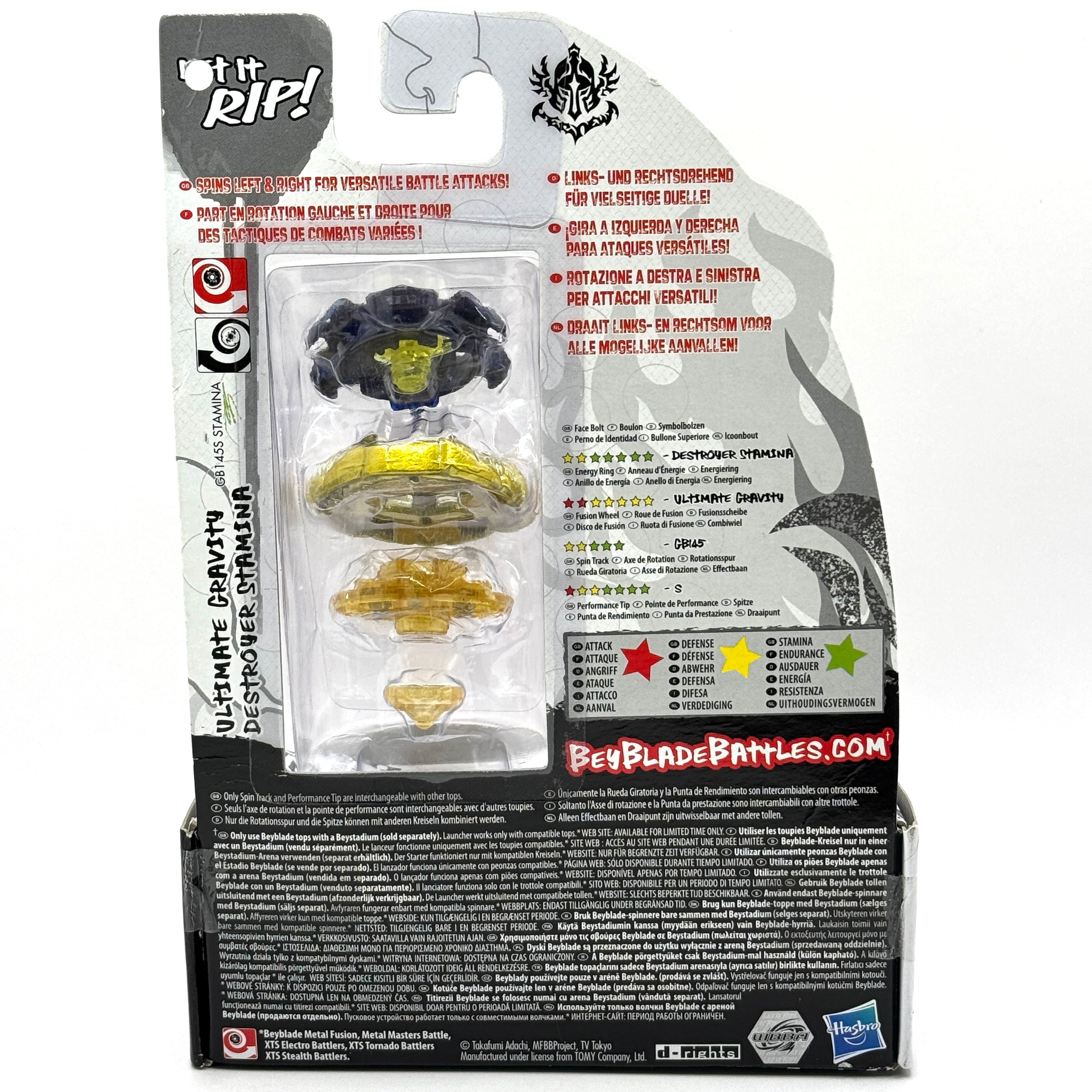 Hasbro Beyblade Metal Masters BB-97 Ultimate Gravity Destroy Stamina GB145S