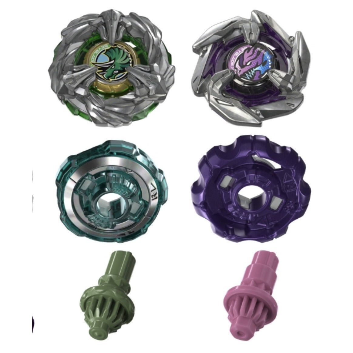 Hasbro Beyblade X Brace Triceratops M-85BS & Dagger Dran 7-55K Dual Pack G2763 parts breakdown