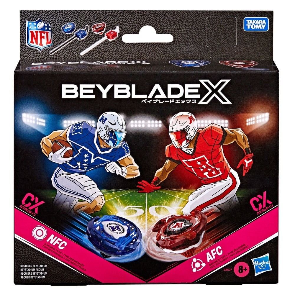 Hasbro Beyblade X NFL AFC vs NFC CX Top Pack box front