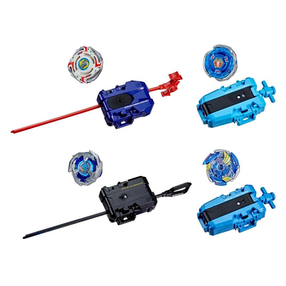 Hasbro Beyblade X Beyblade 25th Anniversary Set 4 Tops & 4 Launchers