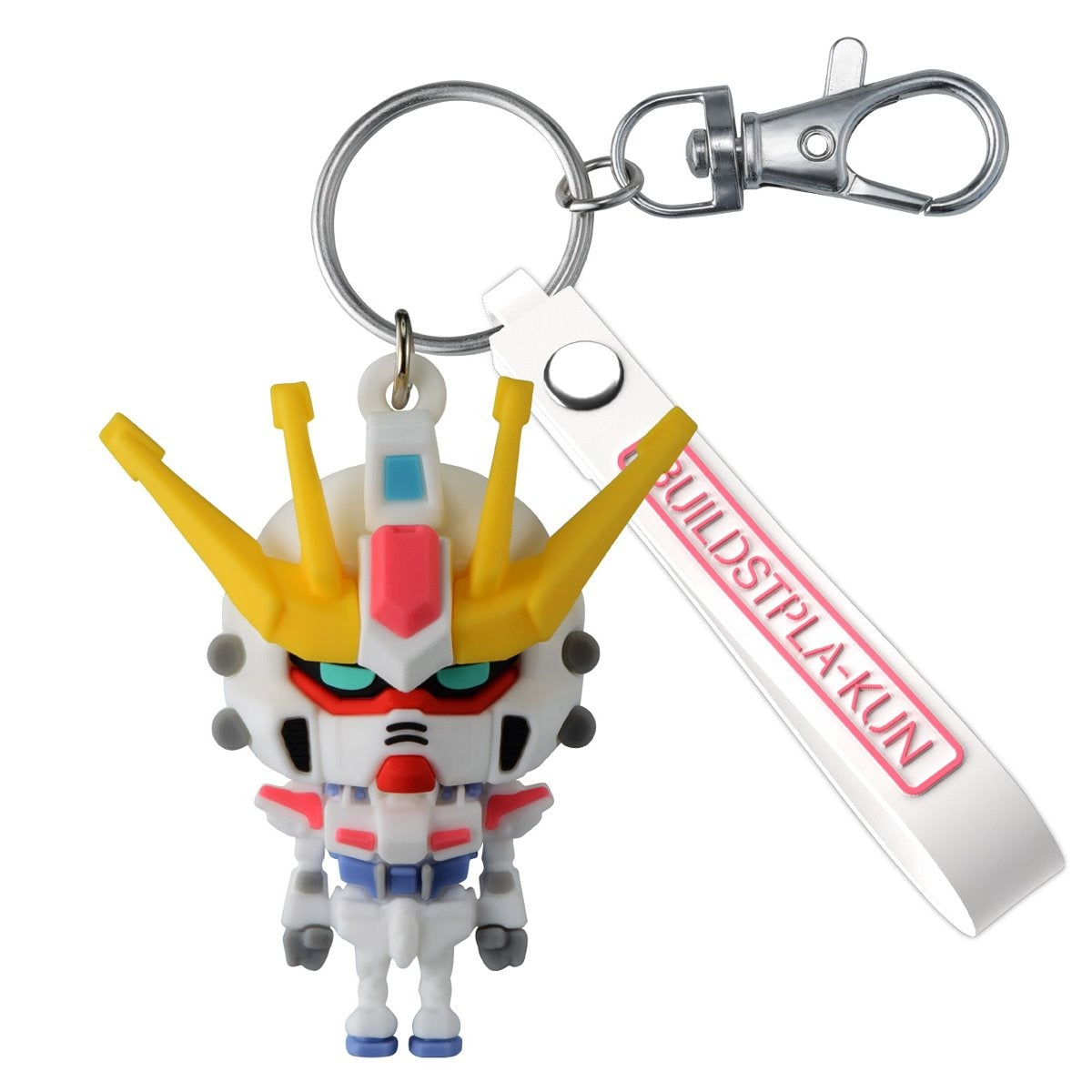 Bandai Mobile Suit Gundam Build Stpla-Kun 3D Rubber Mascot Key Chain | Gunpla-Kun Series