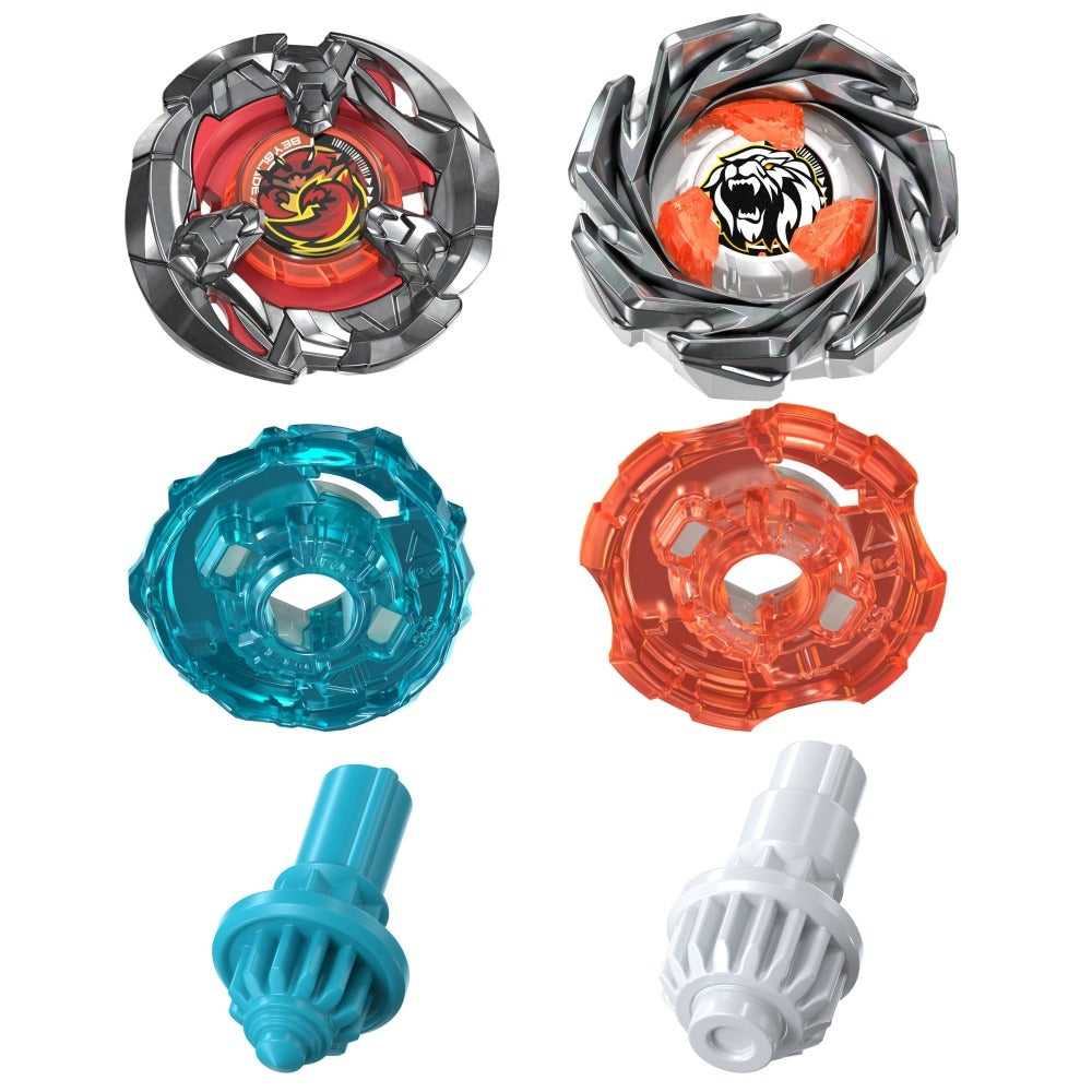 Hasbro Beyblade X Clamp Crab 9-65S & Crest Leon 4-55A Dual Pack