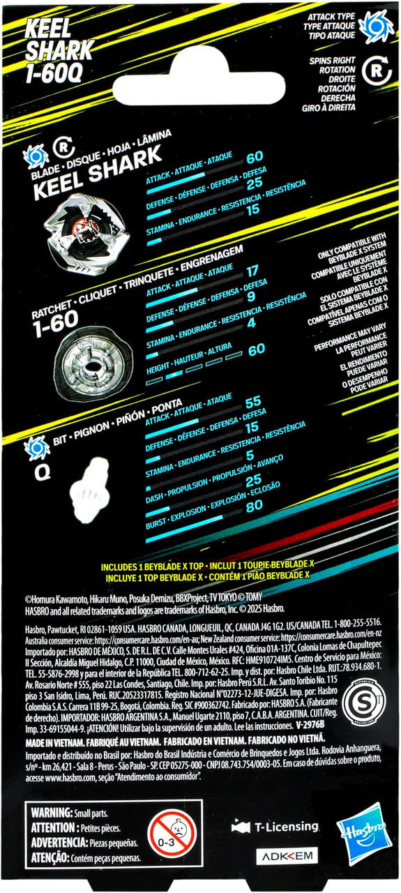 Beyblade X Keel Shark Edge 1-60Q Hasbro