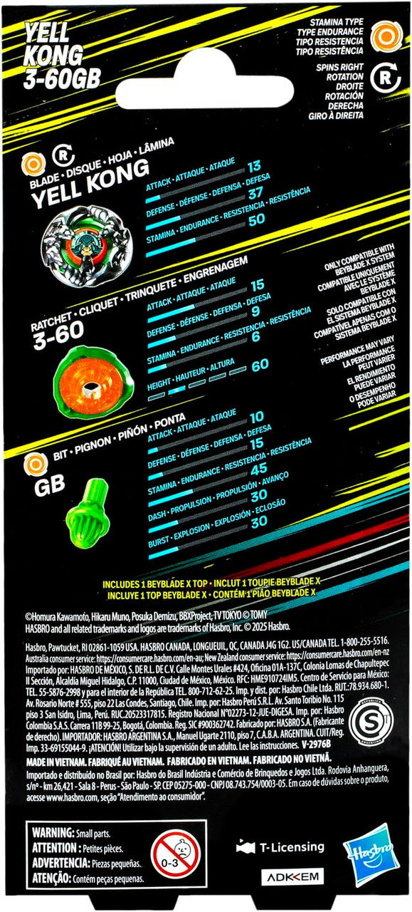 Beyblade X Yell Kong 3-60GB Hasbro