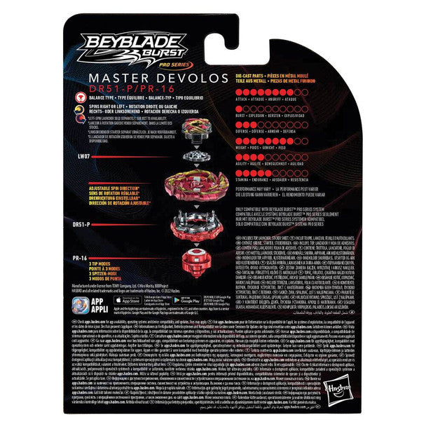Hasbro Master Devolos Burst Surge Pro Series Beyblade