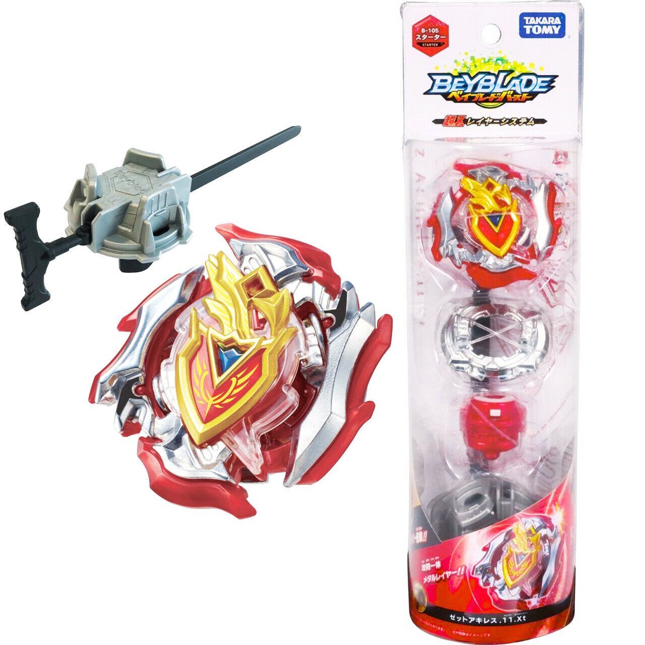 Takara Tomy Beyblade Burst B-129 Cho-Z Achilles.00.Dm Starter Set – Original Japanese – Launcher Included