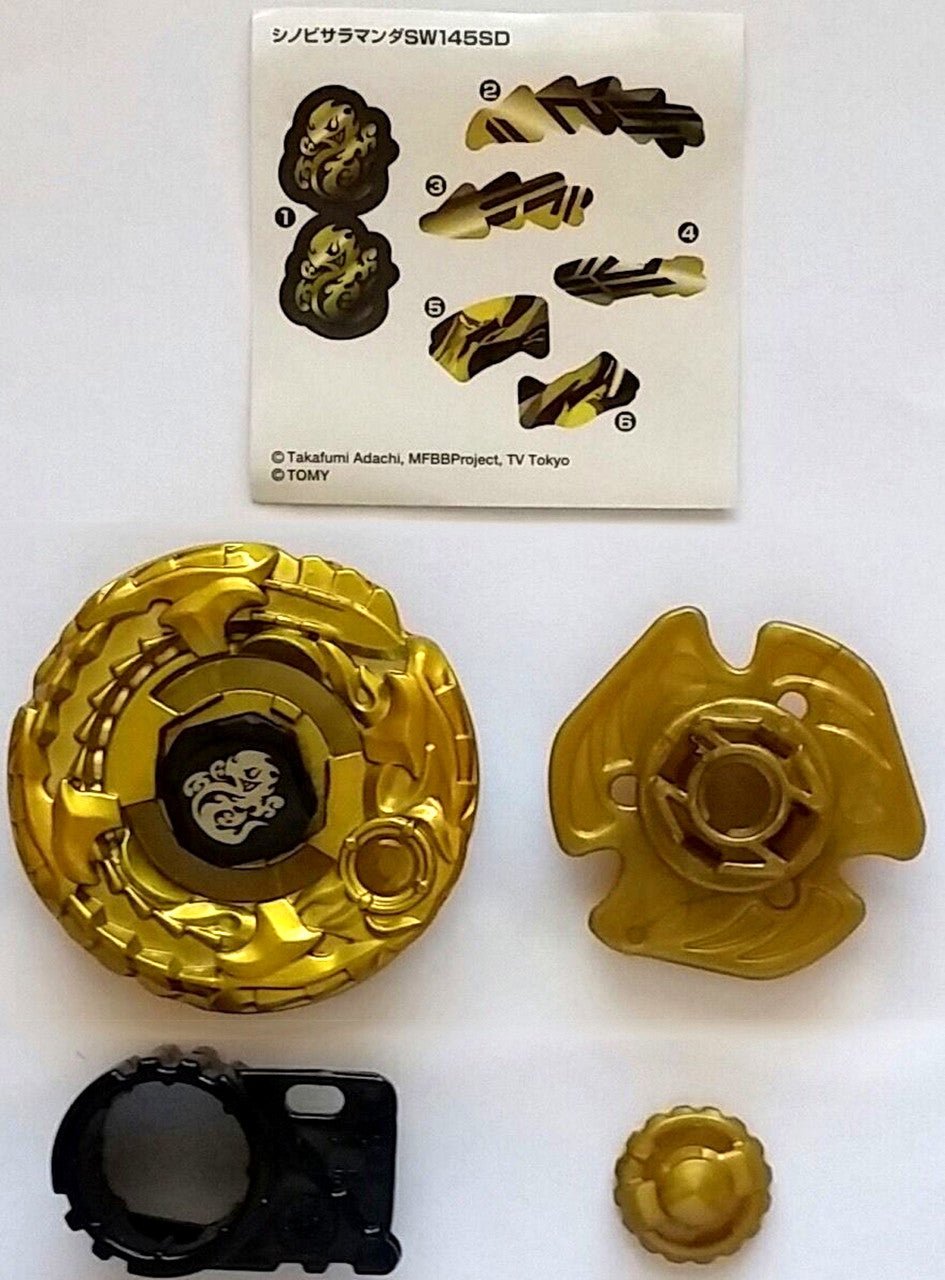 Takara Tomy Ninja Salamander / Shinobi Saramanda Gold WBBA Special Edition Zero-G Shogun Steel Beyblade - BeyWarehouse