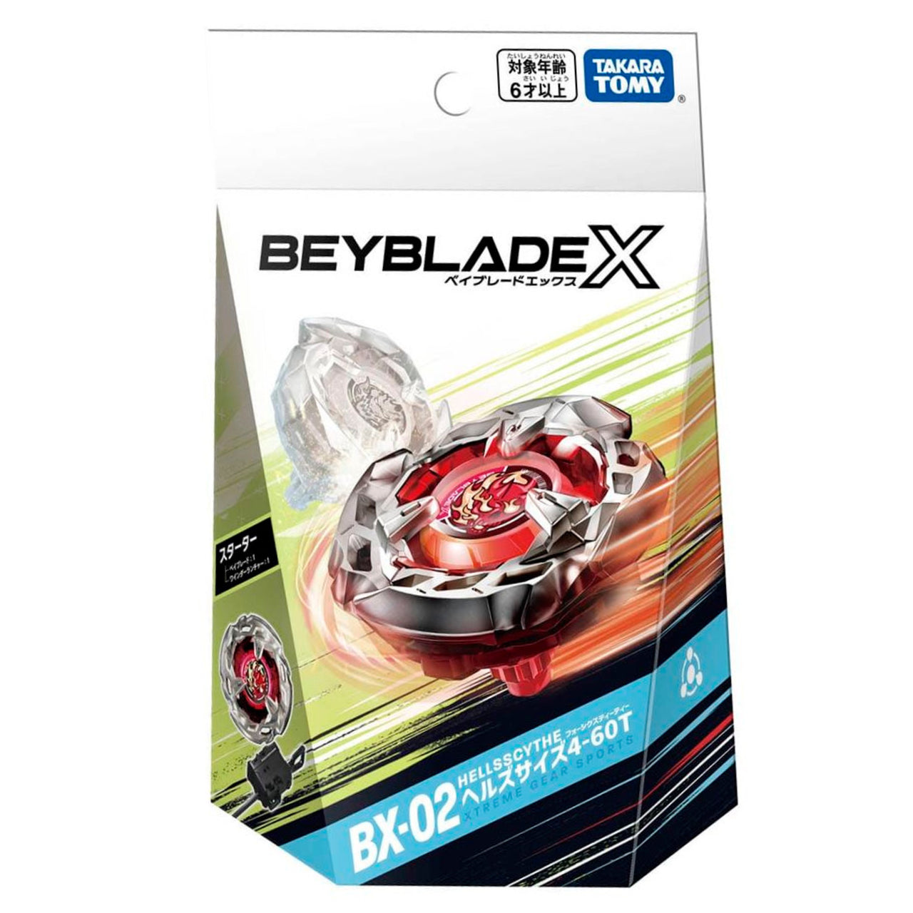 Takara Tomy Hells Scythe 4-60T Beyblade X Starter BX02