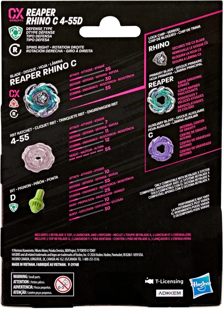 Beyblade X Reaper Rhino C4-55D G2746 | Takara Tomy CX