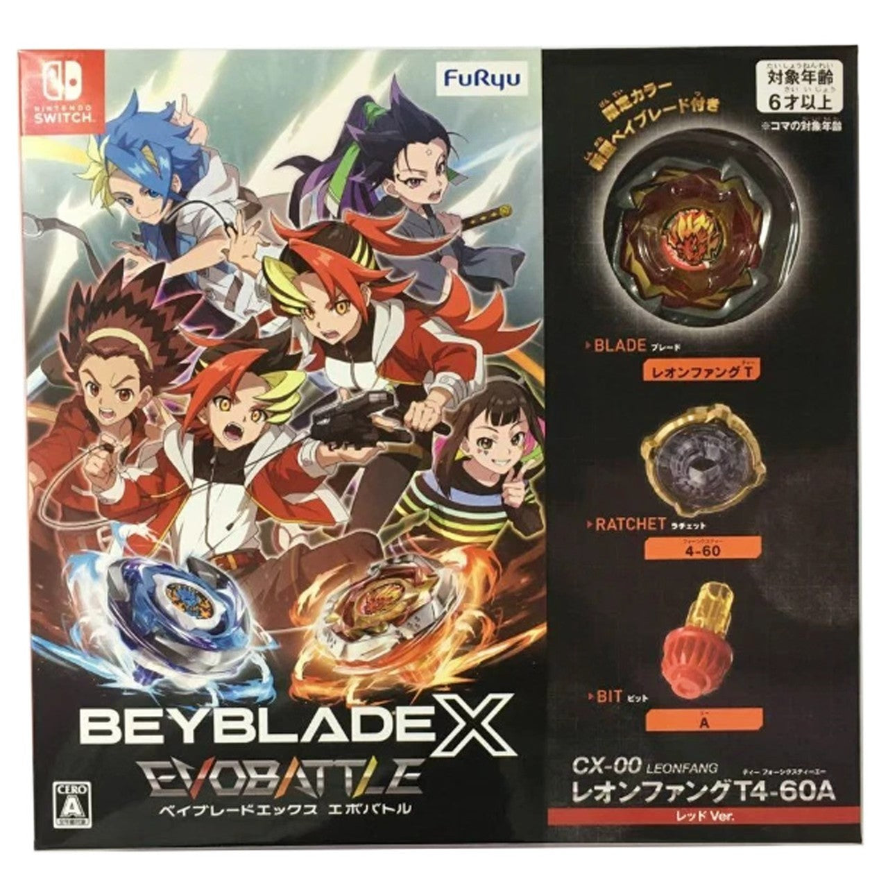 Beyblade X Leon Fang T4-60A CX-00 with Evobattle Nintendo Switch Game