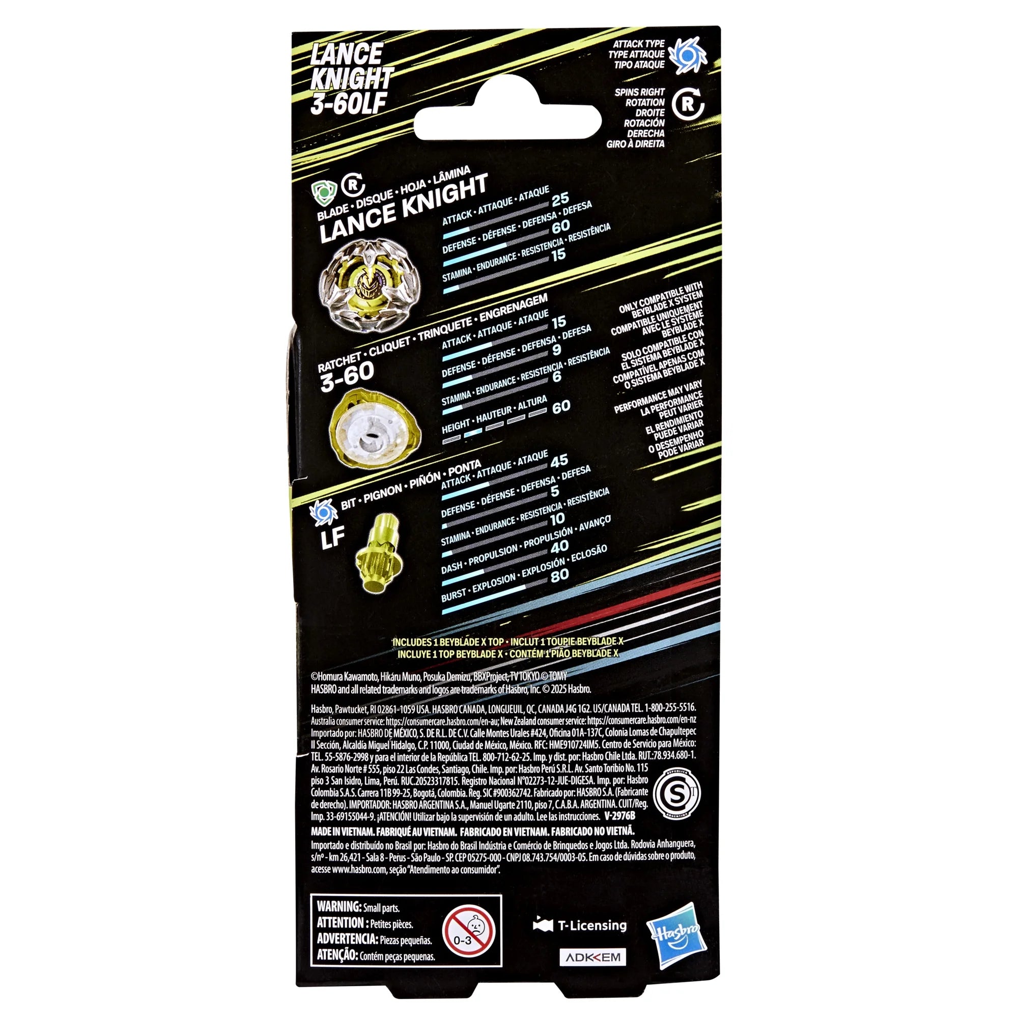 Hasbro Beyblade X Lance Knight 3-60LF