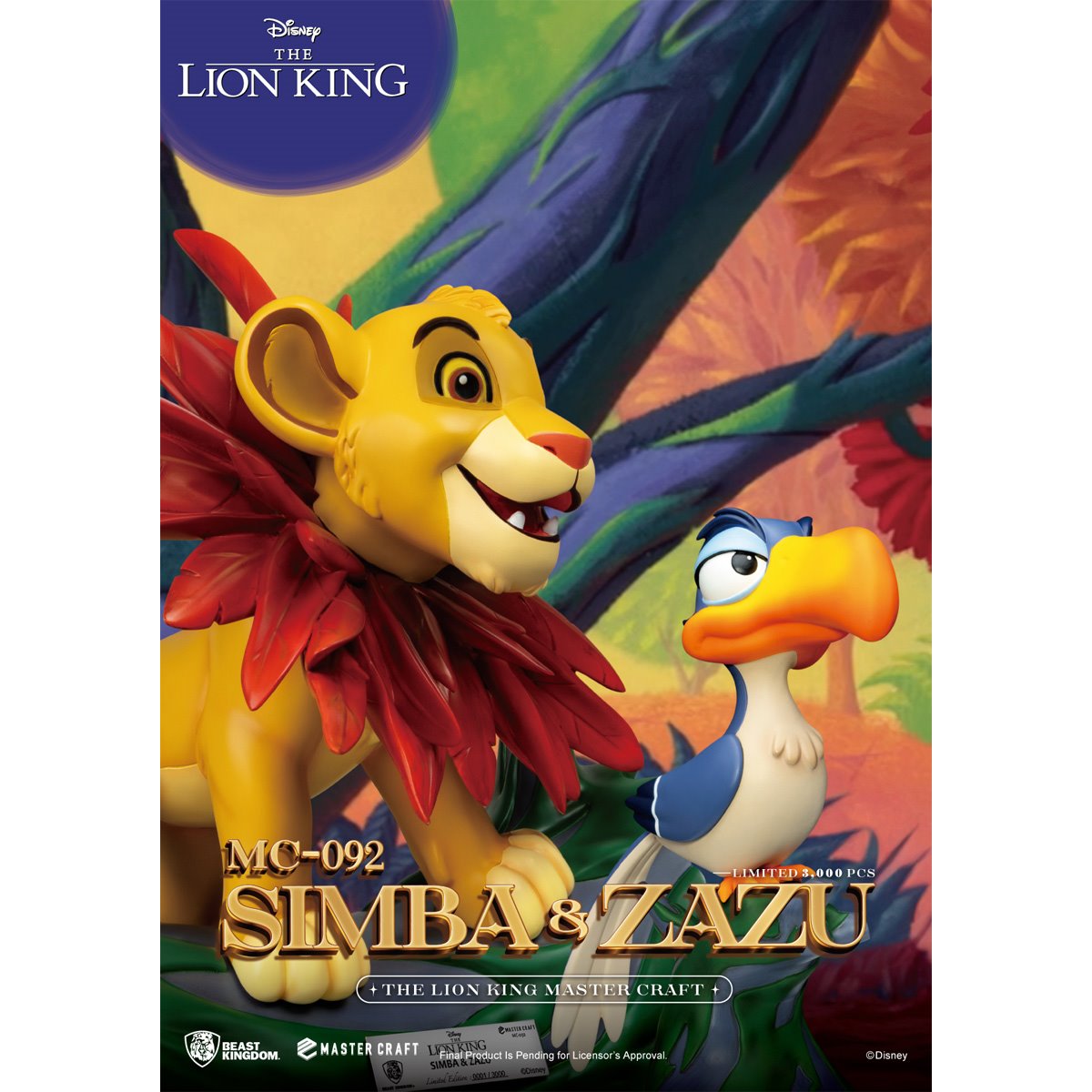 The Lion King Little Simba and Zazu Master Craft Statue Set