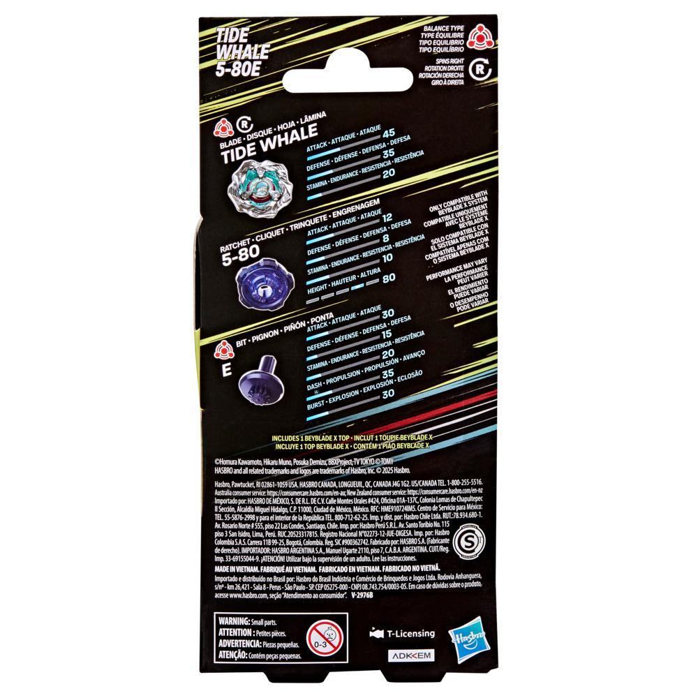 Hasbro Beyblade X Tide Whale 5-80E Booster Pack Set