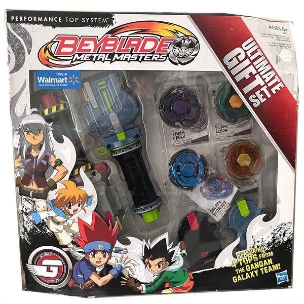 Beyblade Metal Masters Ultimate Gift Set, 4-Bey Pack, includes Earth Eagle, Flame Libra, Galaxy Pegasus & Ray Striker