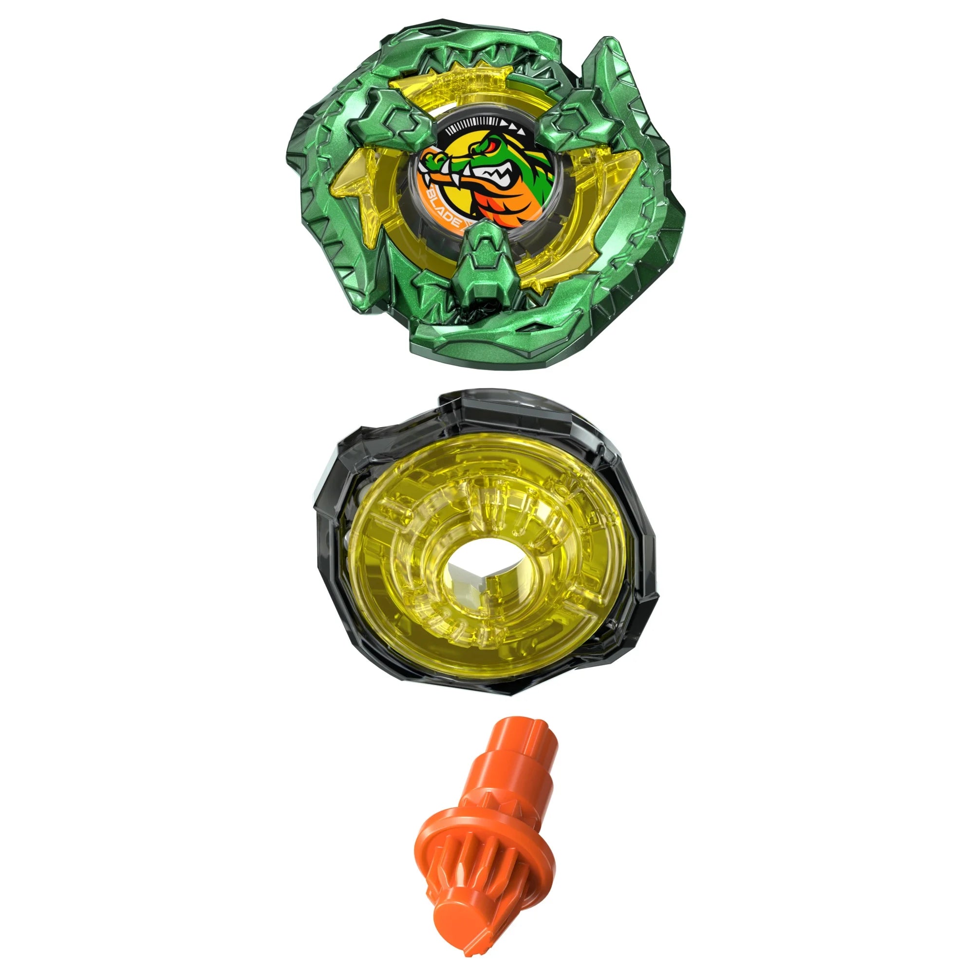 Hasbro Beyblade X Bite Croc 2-60Q W/ Deluxe String Launcher & Custom Grip Set