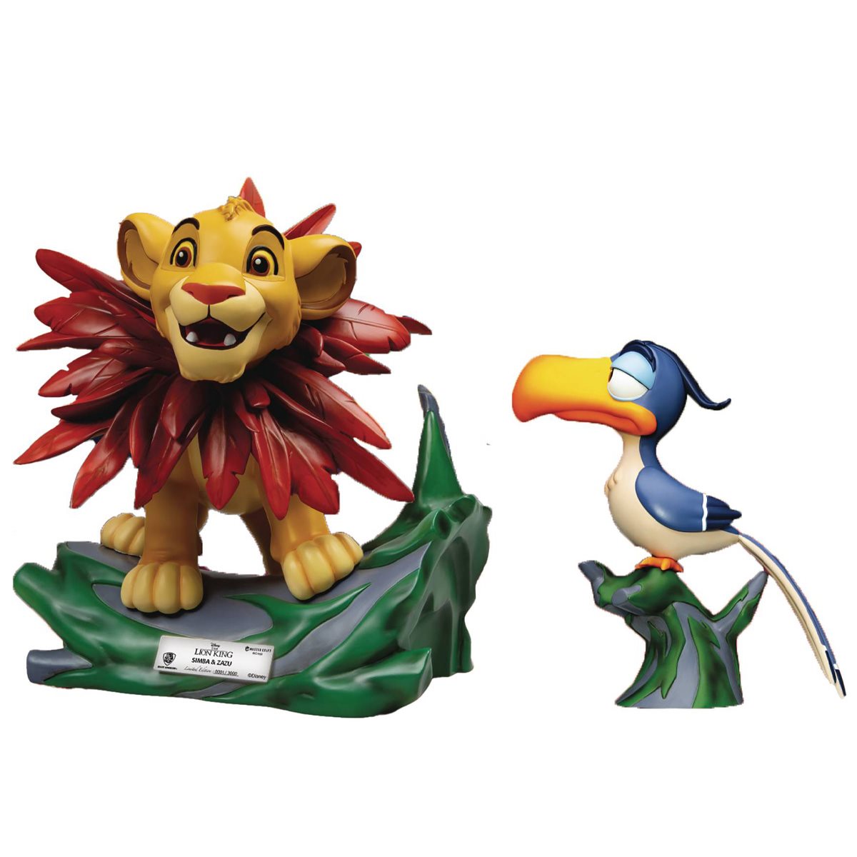The Lion King Little Simba and Zazu Master Craft Statue Set