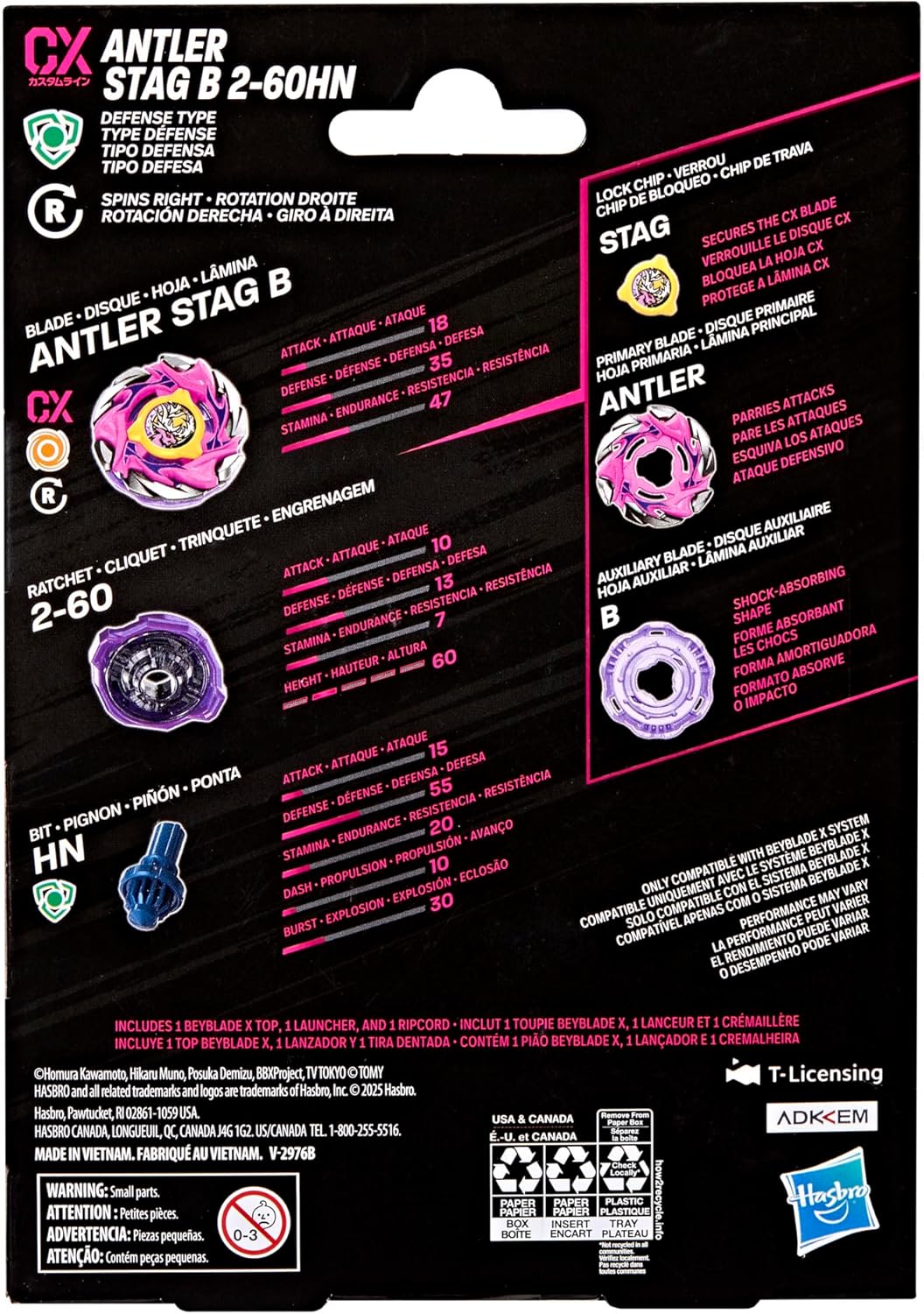 Hasbro Beyblade X Antler Stag B 2-60HN CX Starter Pack Set