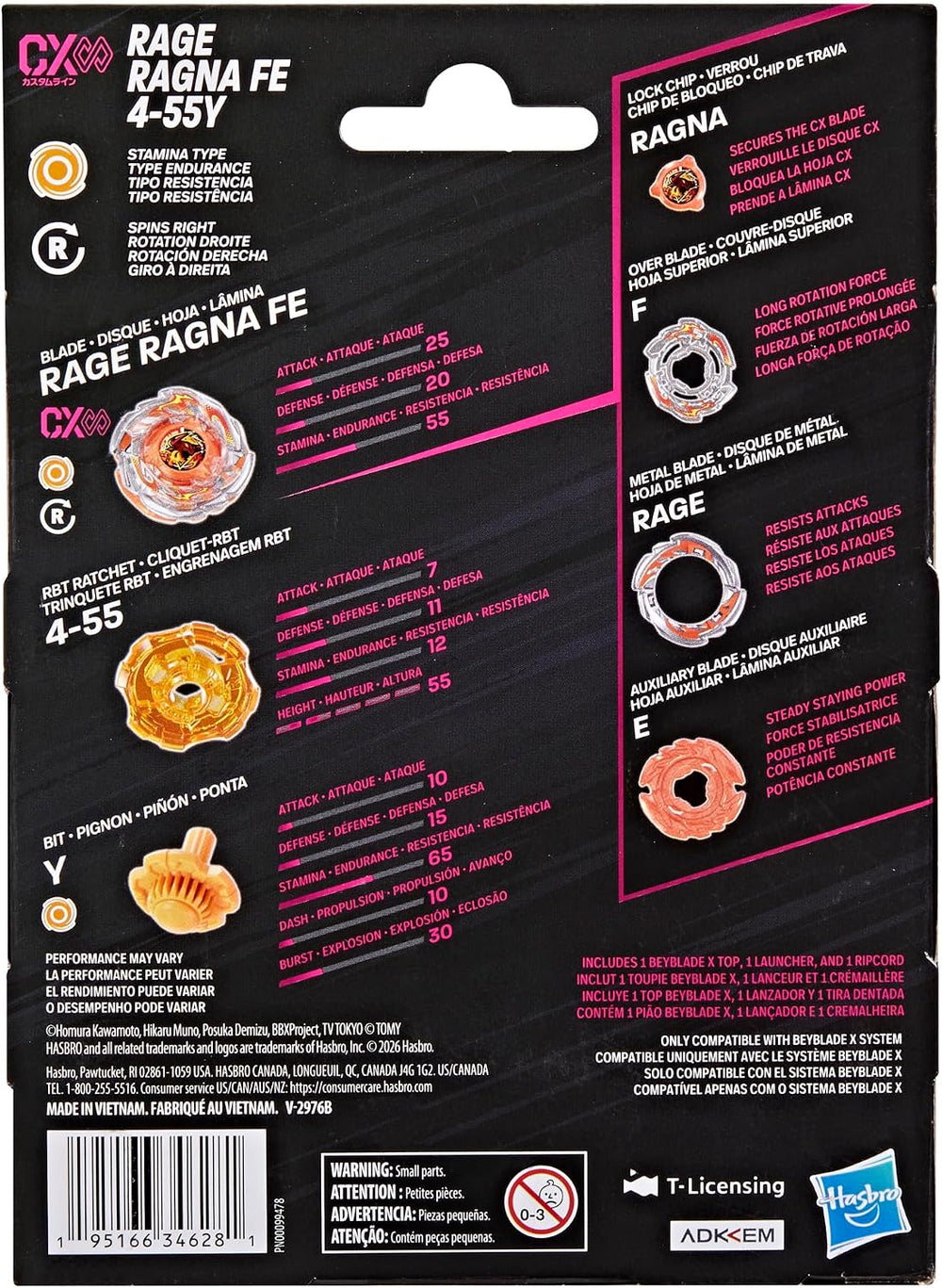 Beyblade Scan Rage Ragna Beyblade X Hasbro