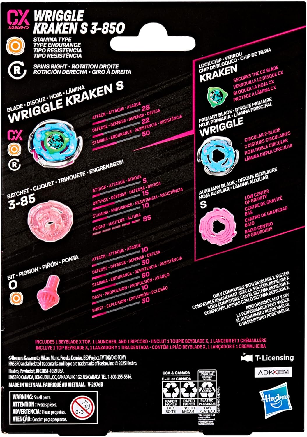 Hasbro Beyblade X Wriggle Kraken S 3-85O CX Starter Pack Set