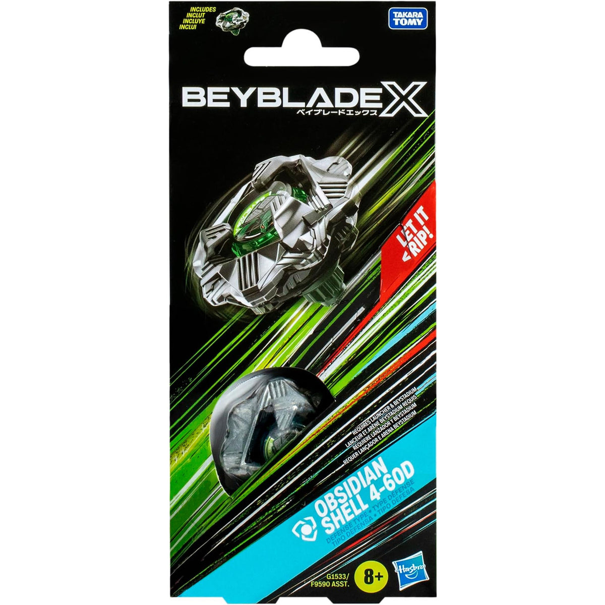 Beyblade X Obsidian Shell 4-60D Hasbro
