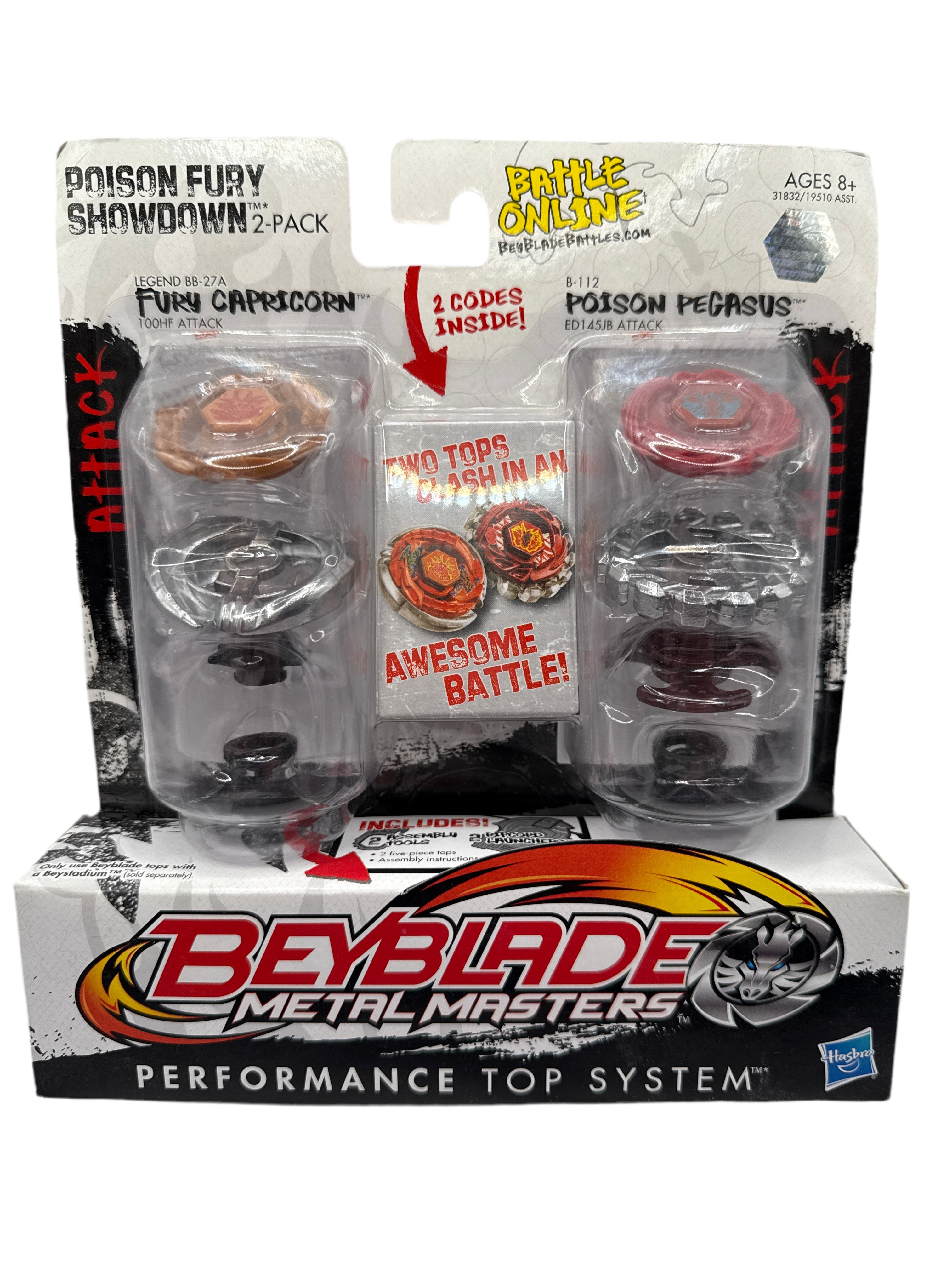 Beyblade Metal Masters 2-Pack: Fury Capricorn & Poison Pegasus