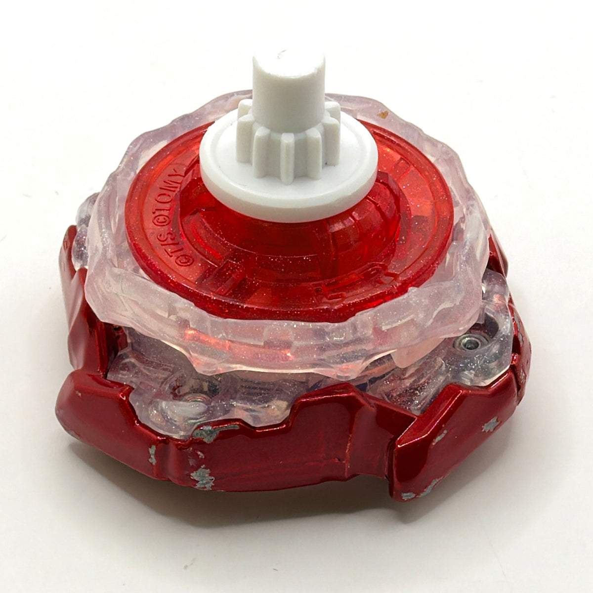 Pre-owned Takara Tomy Beyblade X BX-46 Cobalt Drake Metal Coat: Red bottom view