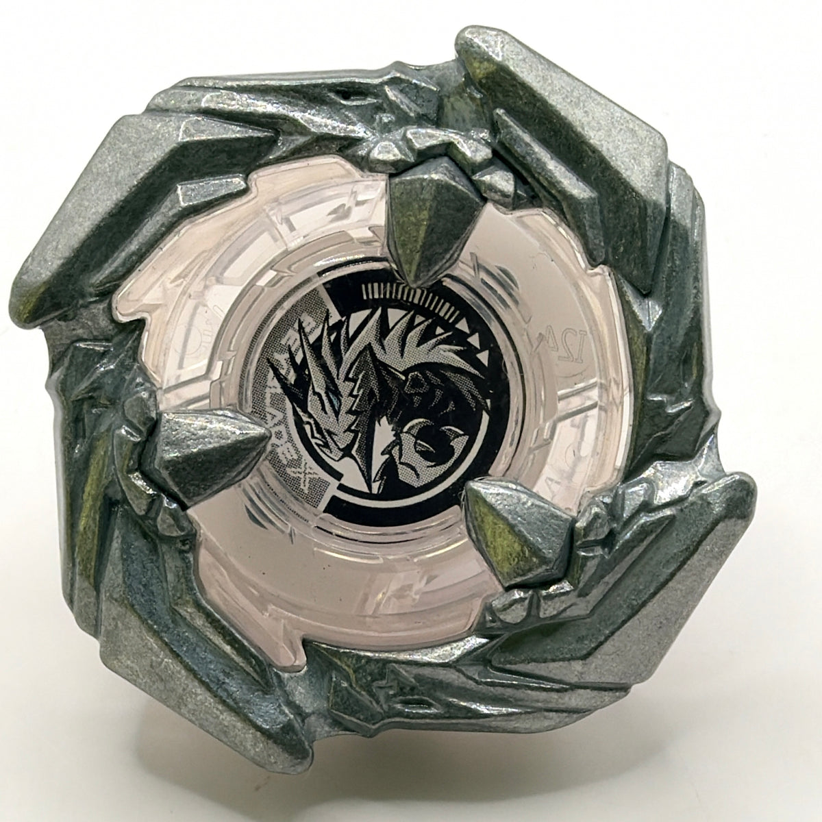 Pre-owned Takara Tomy Beyblade X BX-00 Cobalt Drake Clear Ver. top view