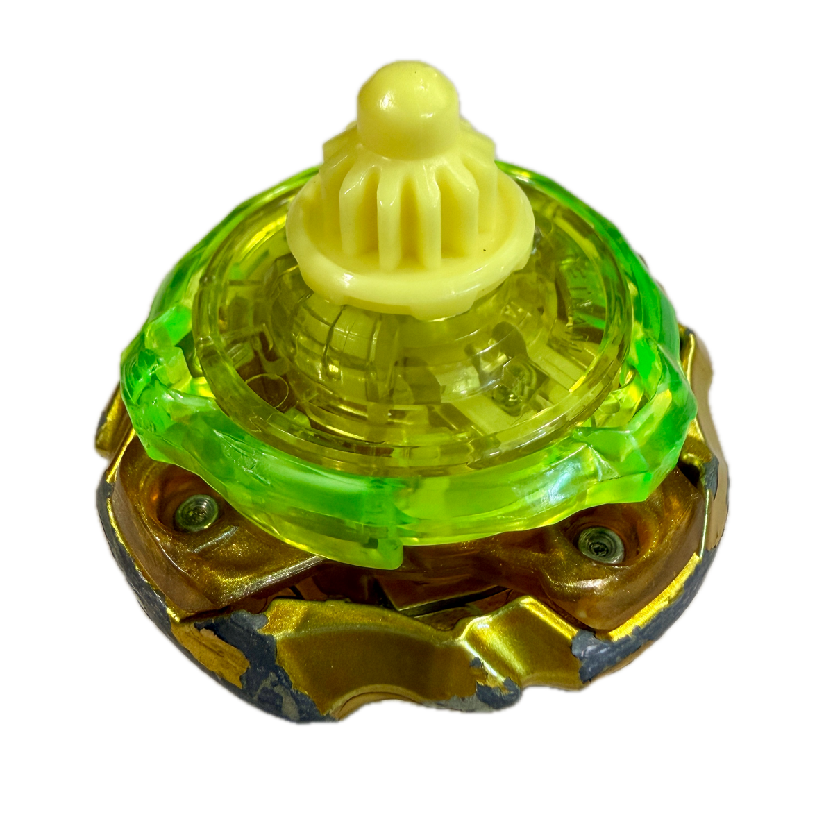 Pre-owned Takara Tomy Beyblade X BX-00 Hells Scythe Metal Coat Gold detail view