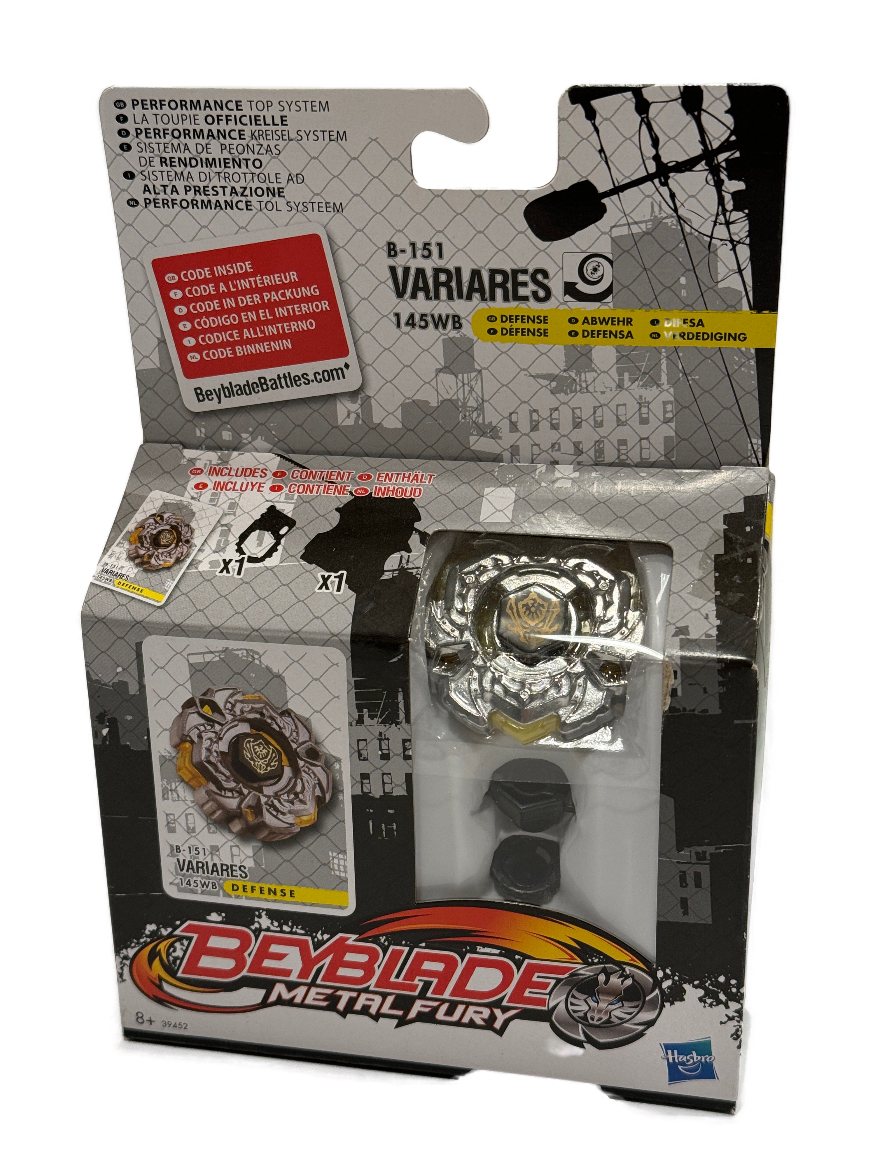 Hasbro Beyblade Metal Fury Variares 145WB Defense Beyblade BB-151