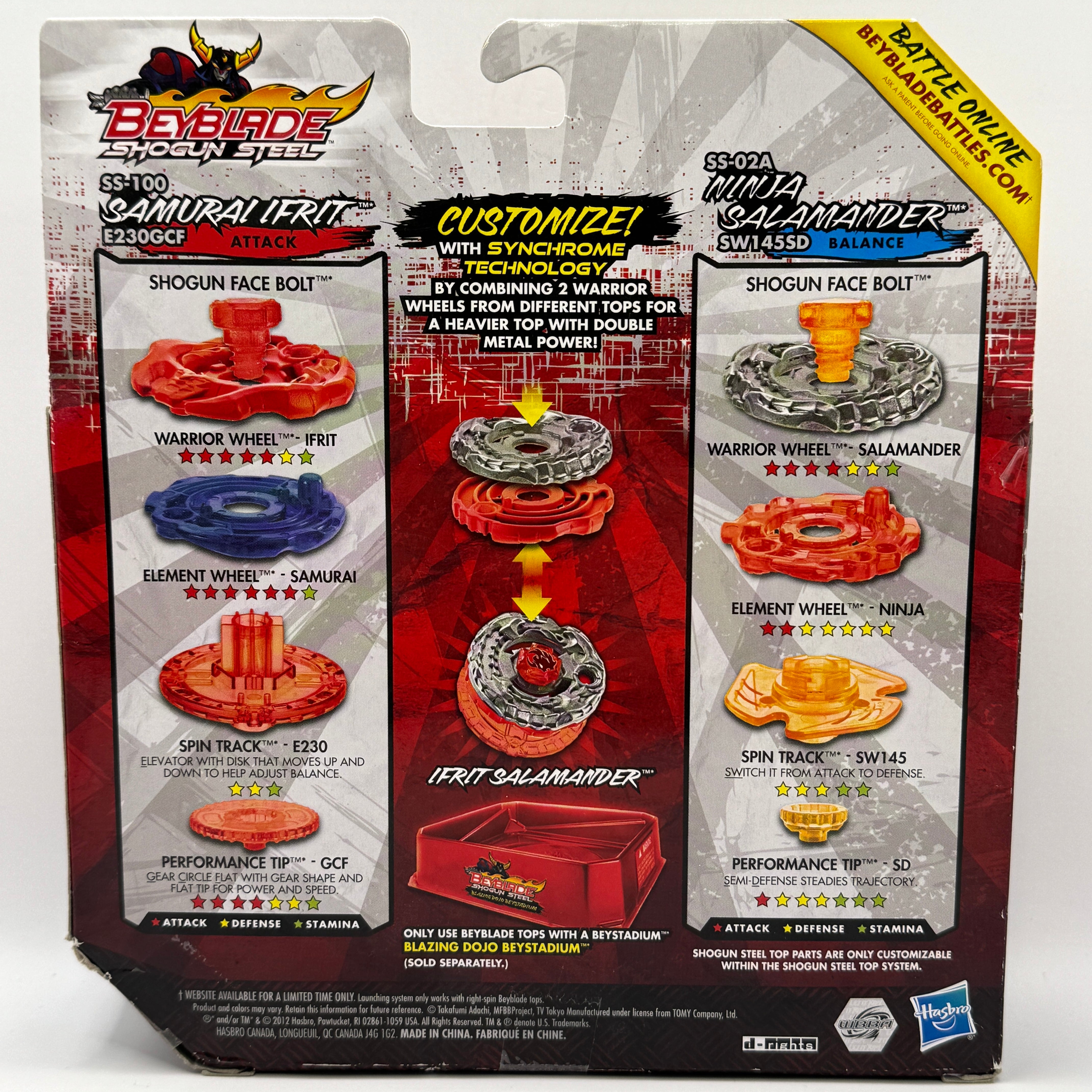 Shogun Steel Ifrit Salamander Fire Synchrome 2-pack: SS-100 Samurai Ifrit & SS-02a Ninja Salamander