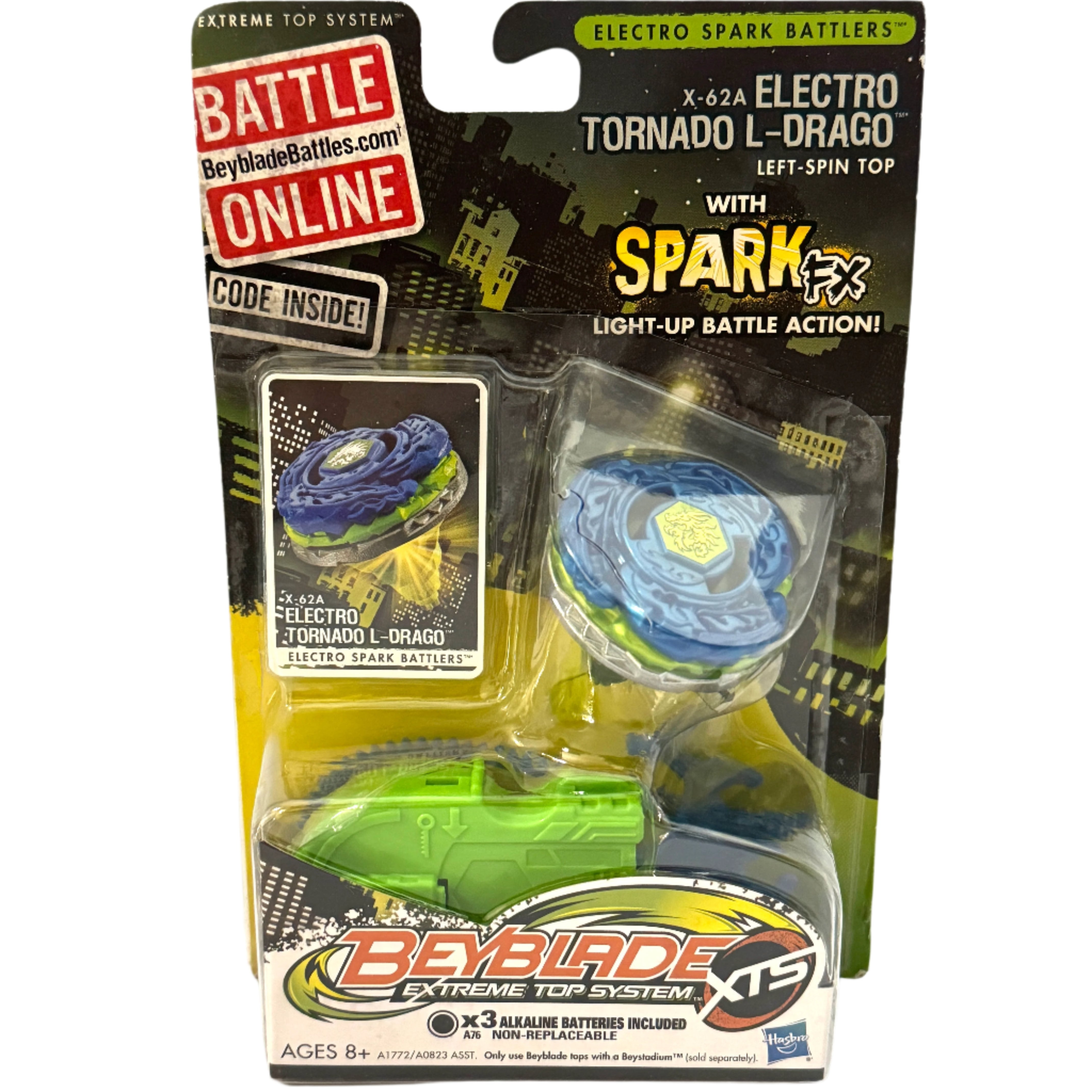 Hasbro Extreme Top System X-62A Electro Tornado L-Drago Left-Spin Top