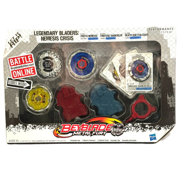 Hasbro Metal Fury Legendary Bladers: Nemesis Crisis (B-156, B-157A, B-