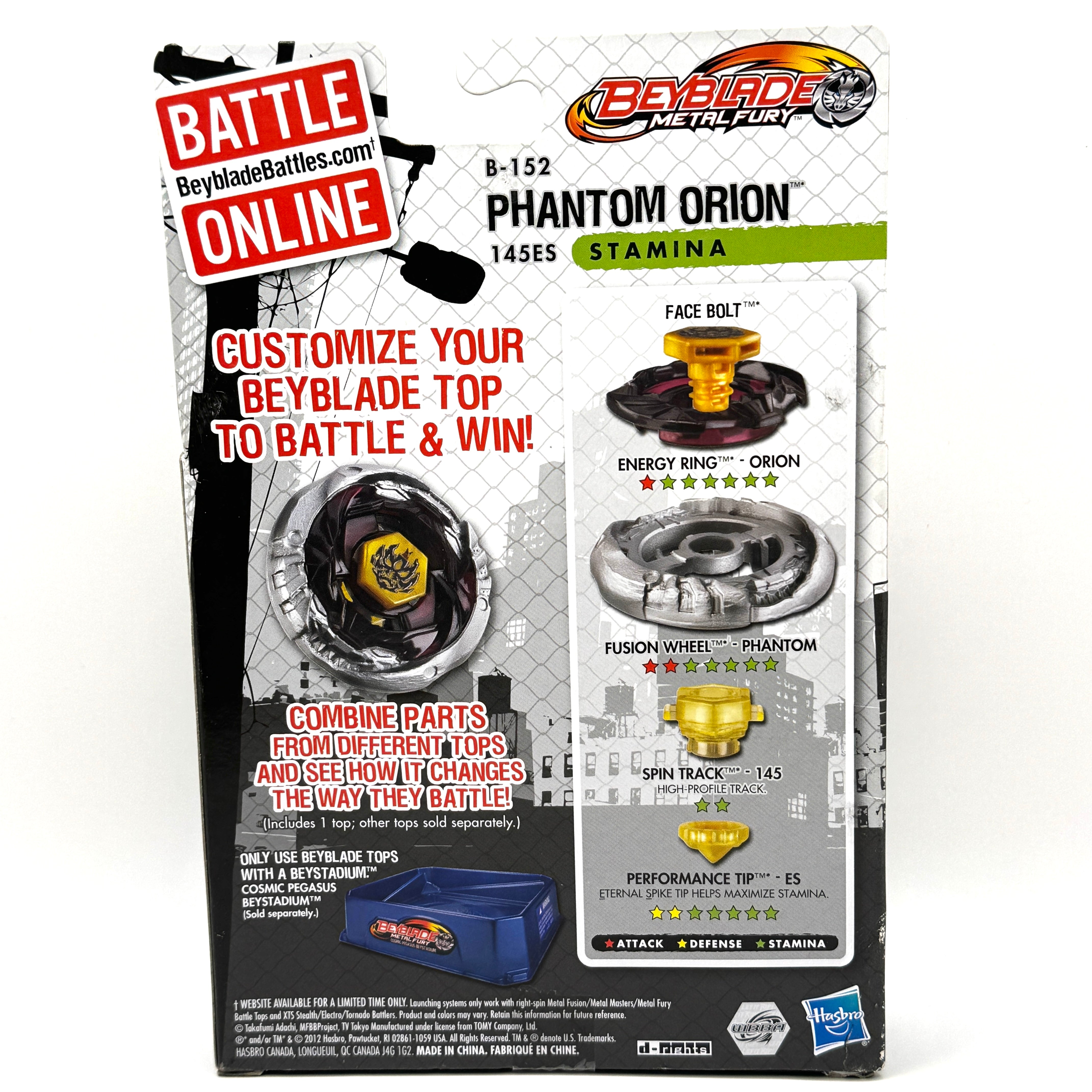 Hasbro Metal Fury B-152 Phantom Orion 145ES Stamina