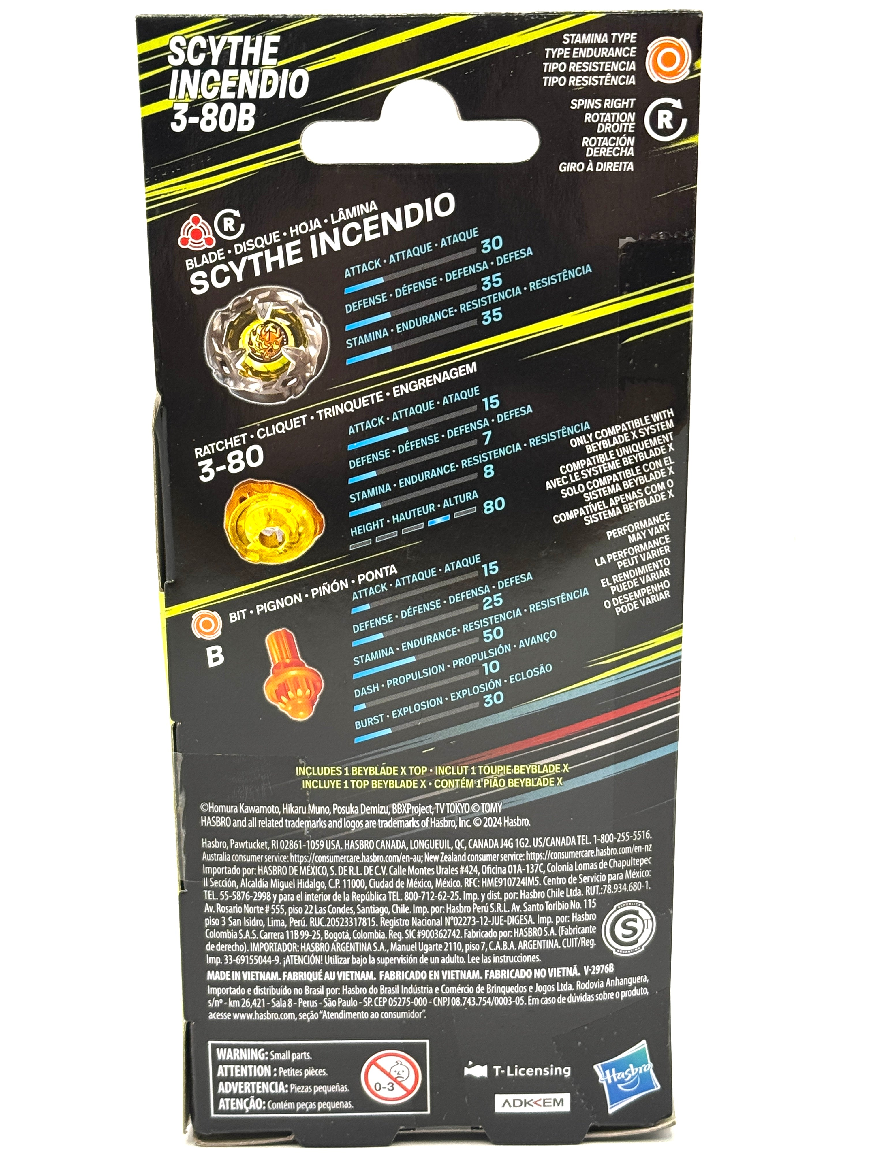 Hasbro Beyblade X Scythe Incendio 3-80B