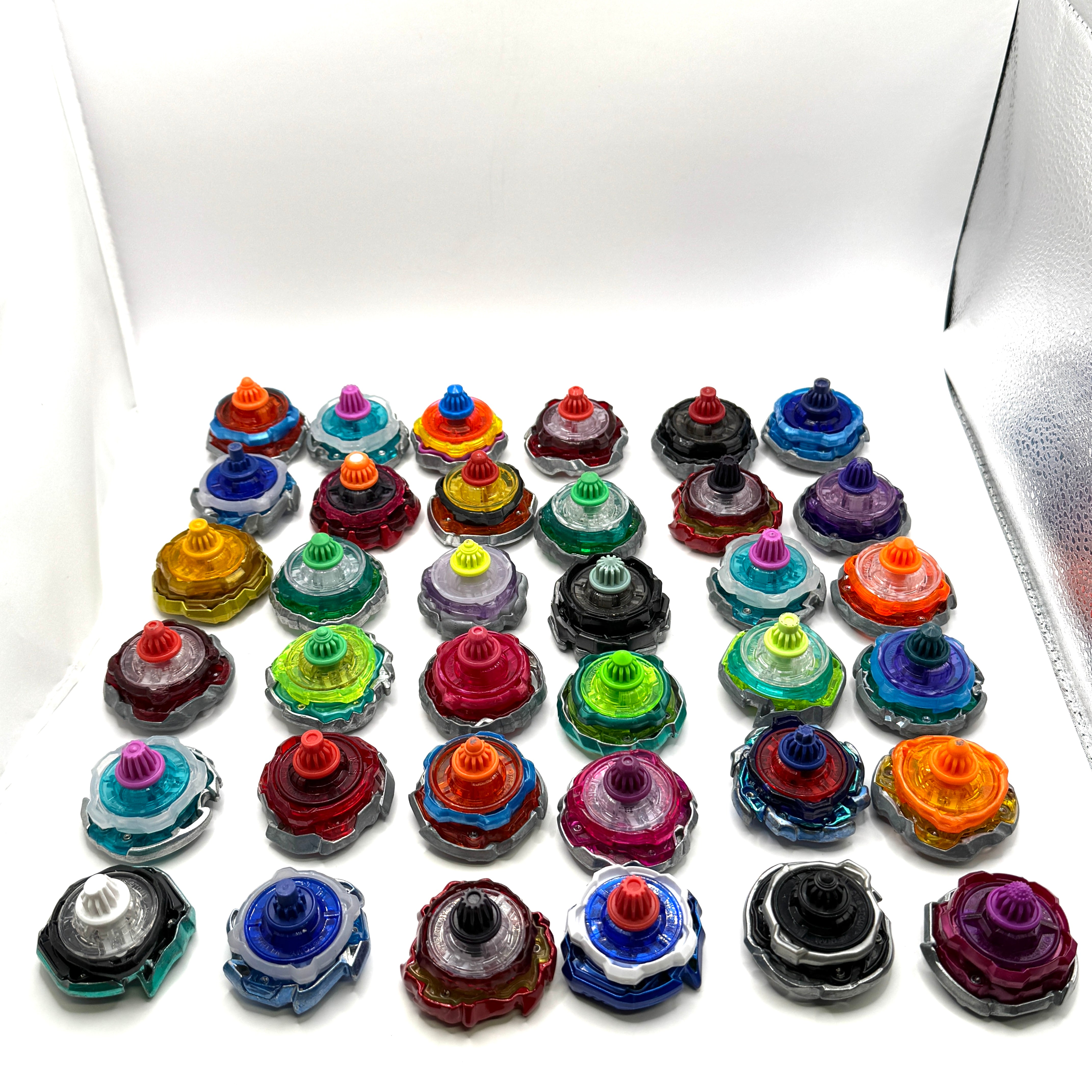 Takara Tomy B-182 stadium + with 36 used BX Beyblades Set #2 USED