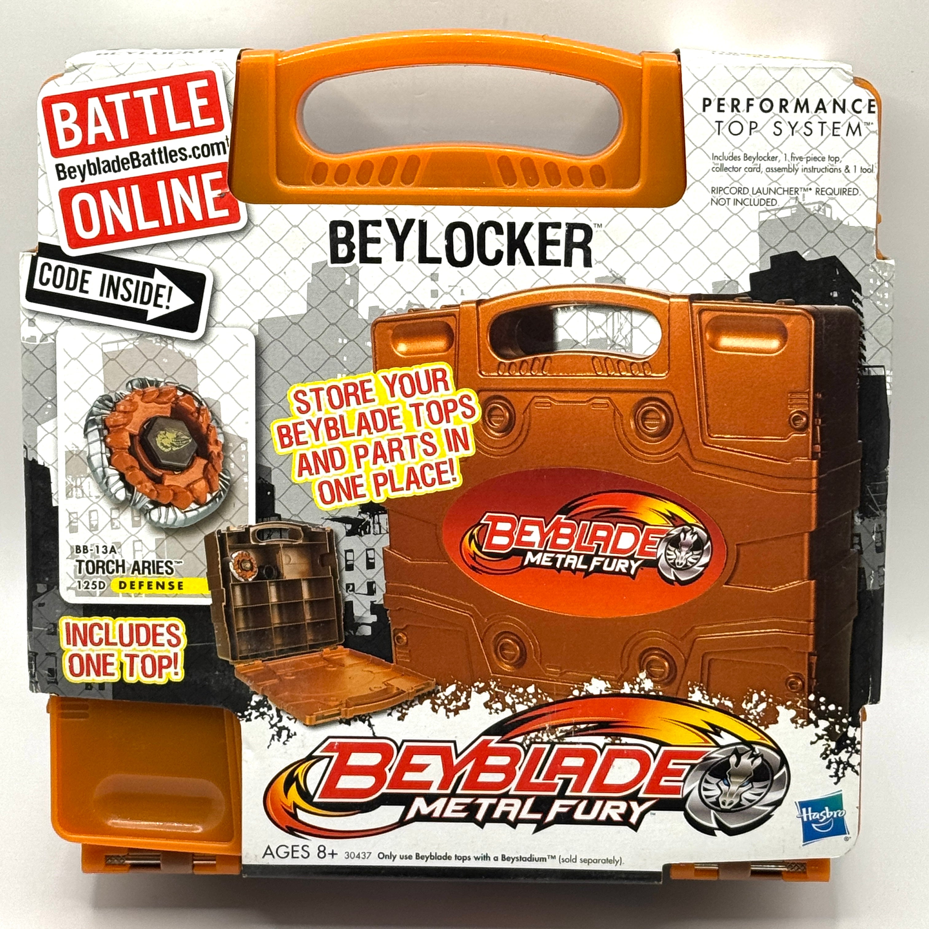 Beyblade Metal Fury Beylocker Case with BB-13A Torch Aries 125D