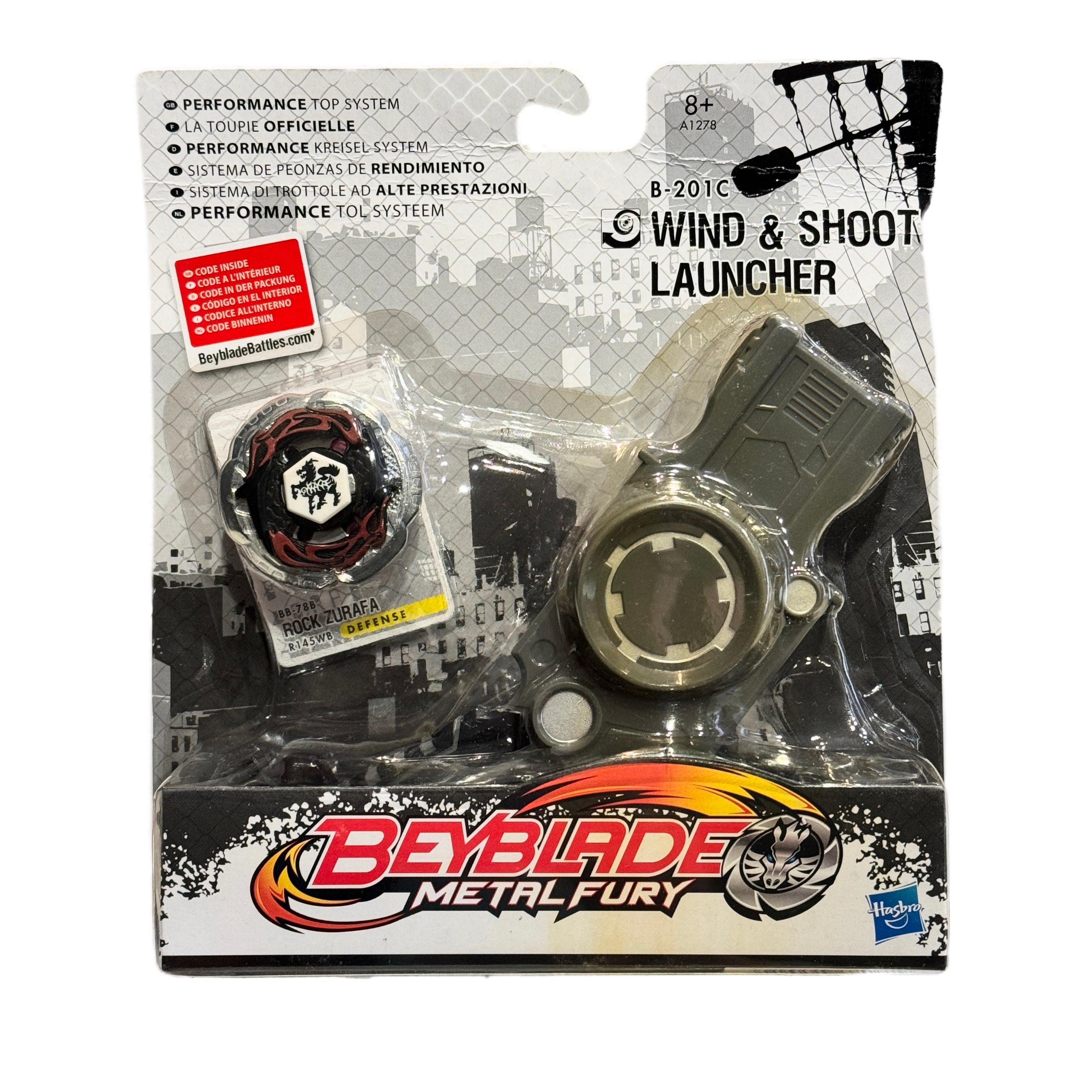 Beyblade Metal Fury Rock Zurafa BB-78B with Wind & Shoot Launcher Hasbro