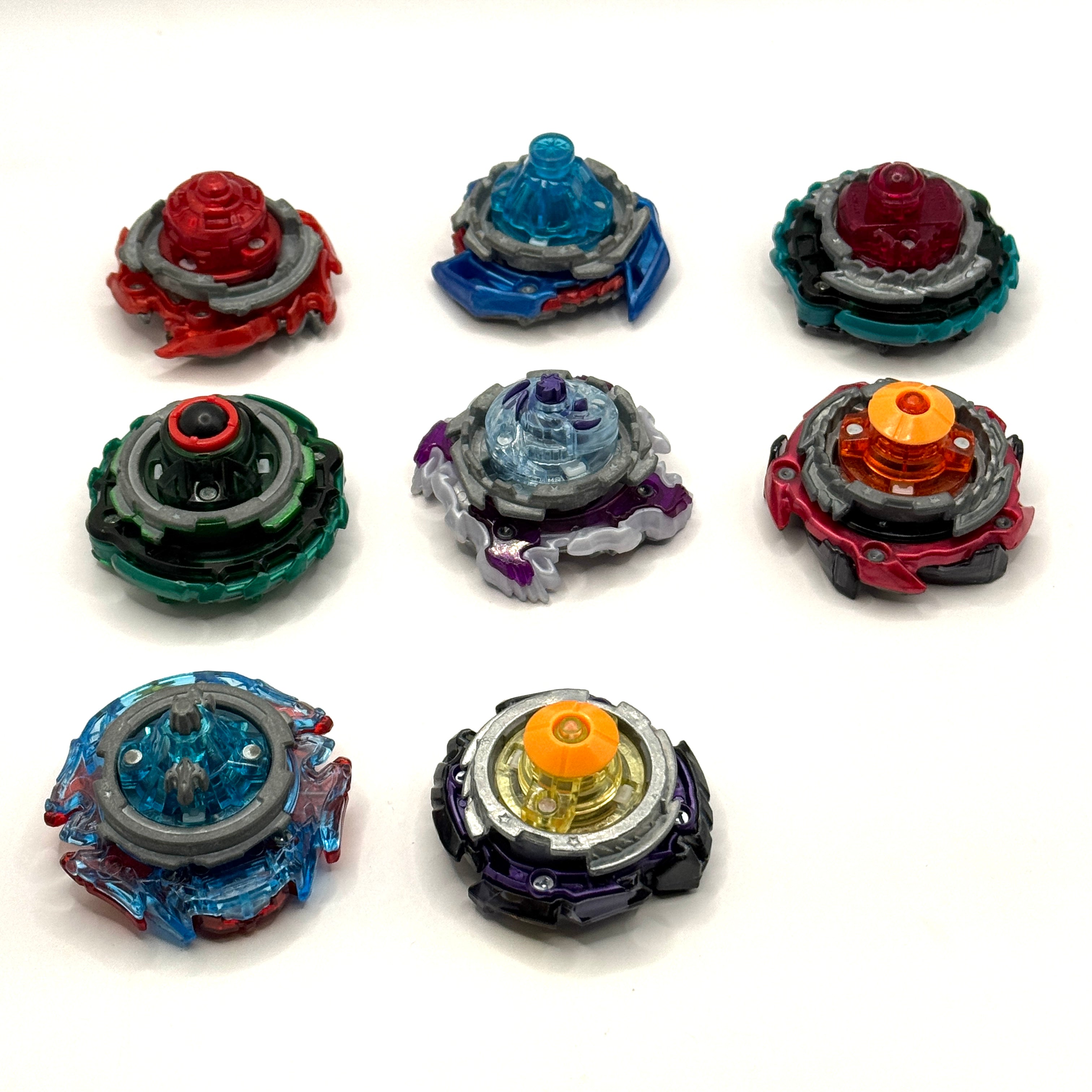 9 Random Pre-Owned Takara Tomy Burst Beyblades