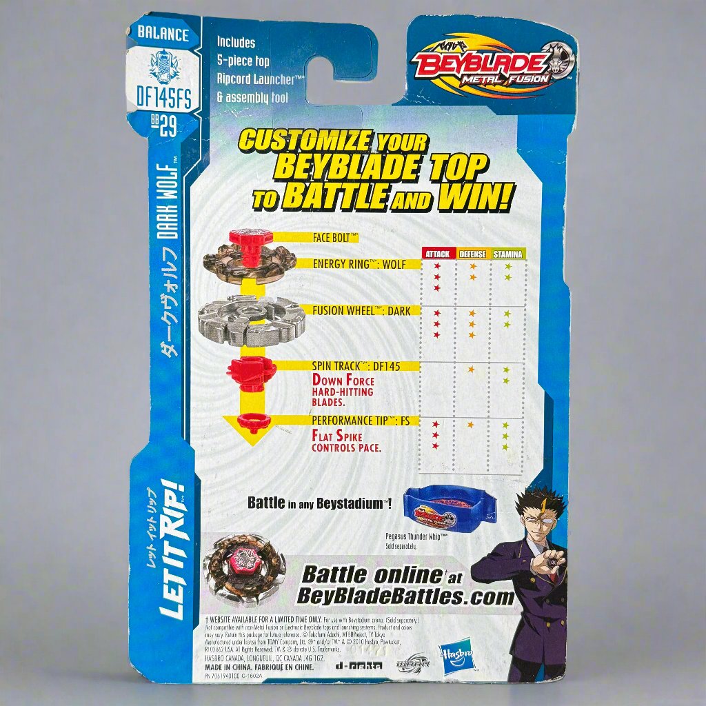 Dark Wolf DF145FS Metal Fusion Beyblade BB-29 by Hasbro