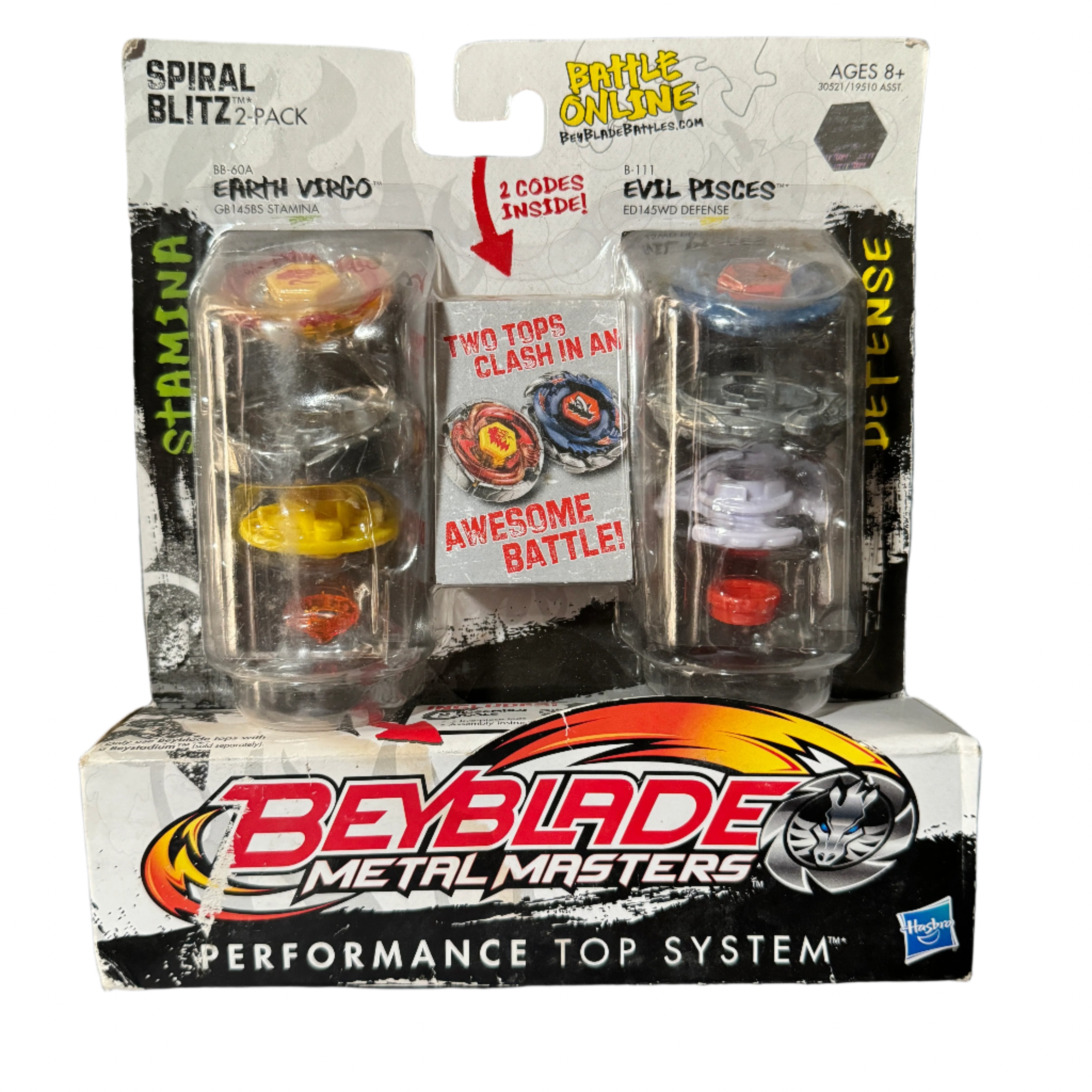 Beyblade Metal Masters Spiral Blitz 2-Pack: Earth Virgo & Evil Pisces Hasbro