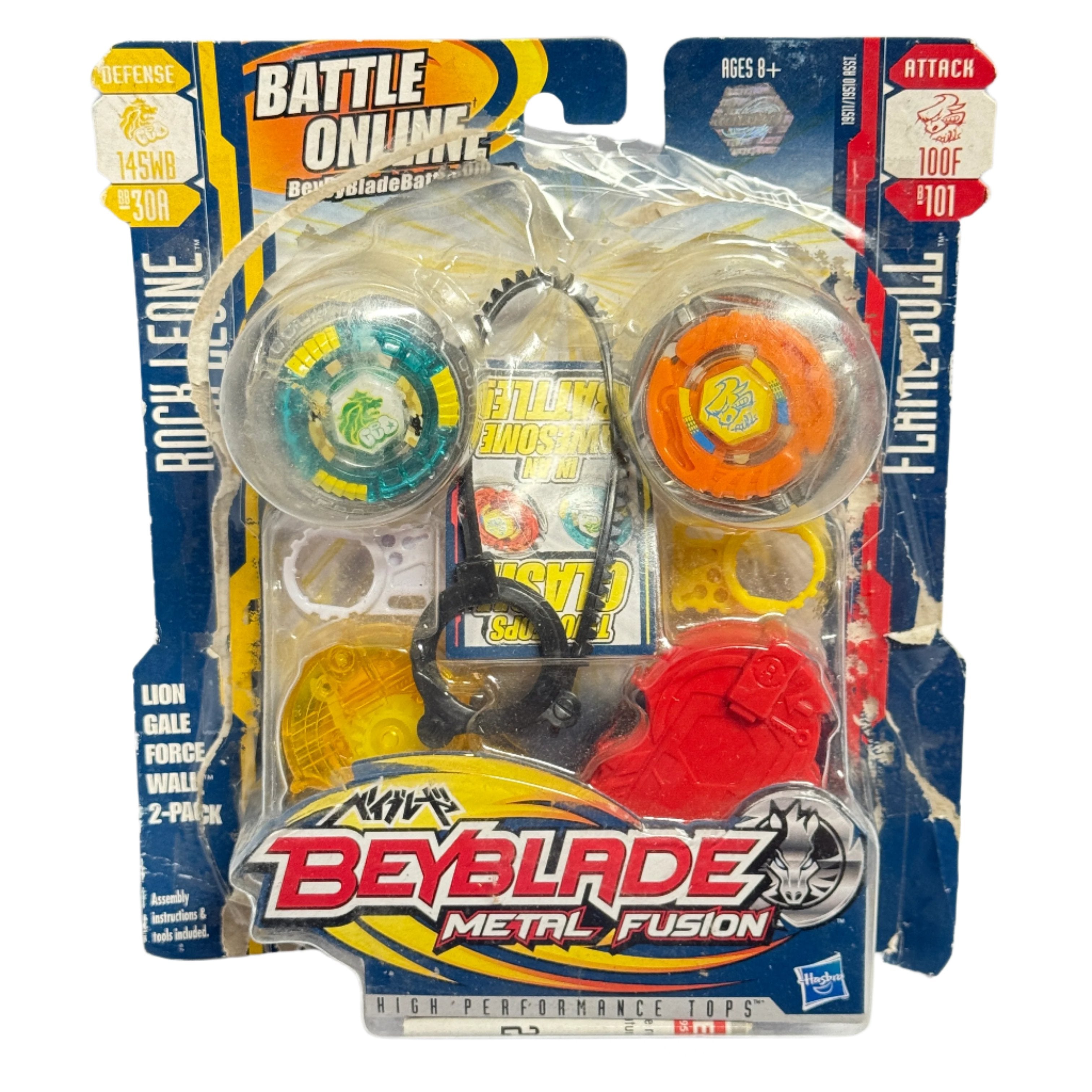 Beyblade Metal Fusion Rock Leone vs. Flame Bull – 2-Pack